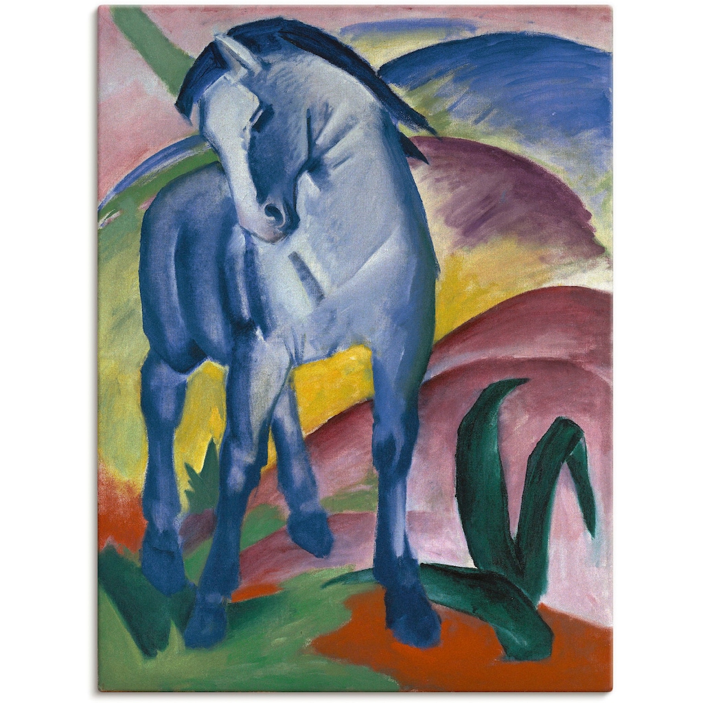 Artland Wandbild »Blaues Pferd I. 1911.«, Haustiere, (1 St.)
