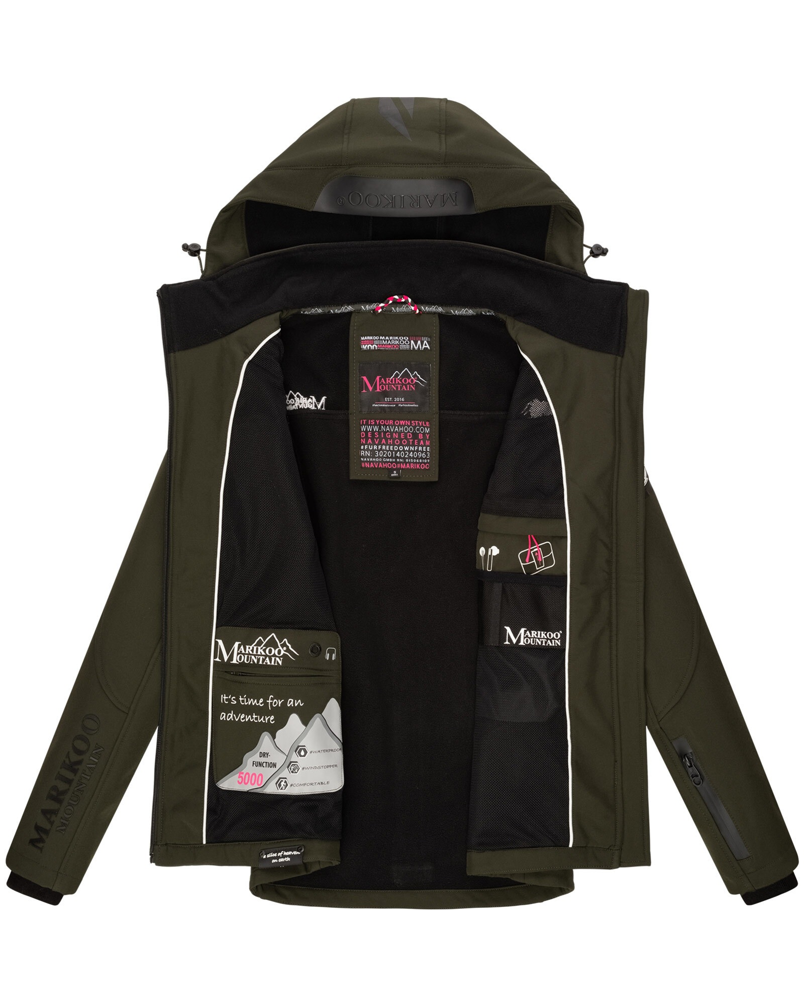 Marikoo Softshelljacke »Marikoo Mountain Mount-Cho-Oyu Damen Jacke B928«