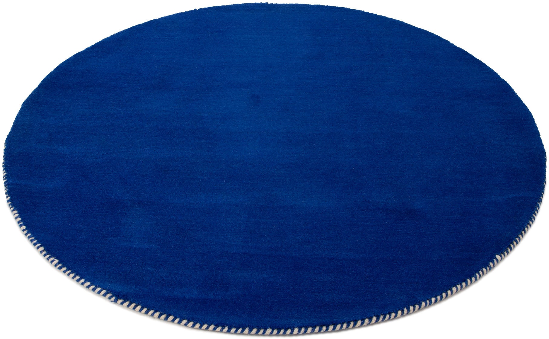 carpetfine Wollteppich »Gabbeh Lola Uni«, rund, 14 mm Höhe, mit natürlichem Pflanzenmaterial von Hand gewebt, auch als Läufer