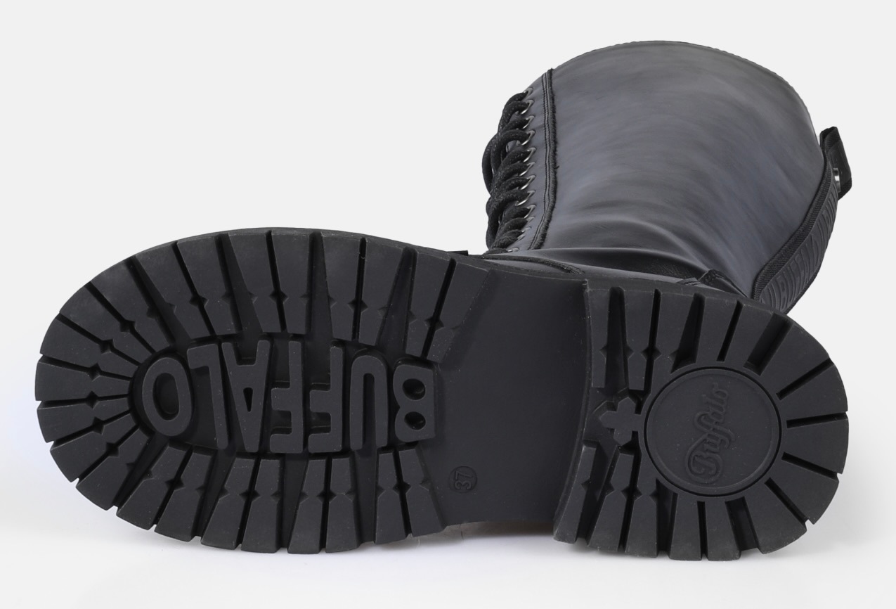 Buffalo Schnürstiefel »LENNOX LACE UP HI«  Langschaftstiefel, Festival-Stiefel, Plateaustiefel mit Memory Foam