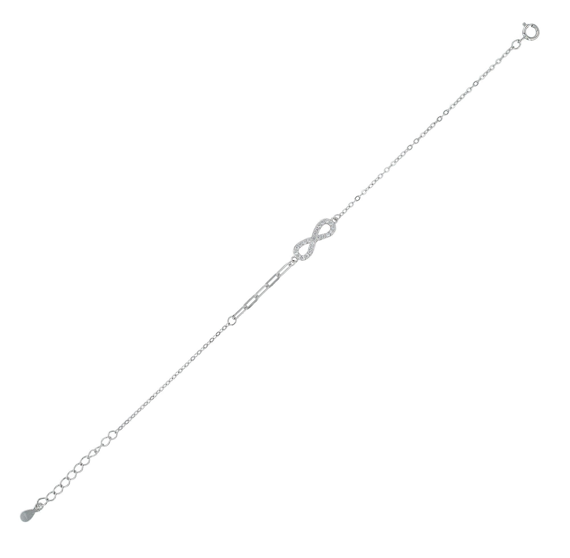 Adelia´s Armband »Damen Armband ¿ Unendlichkeitszeichen aus 925 Silber mit Zirkonia 17+3 cm«