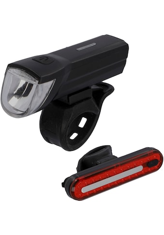 Fahrradbeleuchtung »LED-Akku Bel.-Set STOP-30/15«, (Set, 2, Front- und Rücklicht)