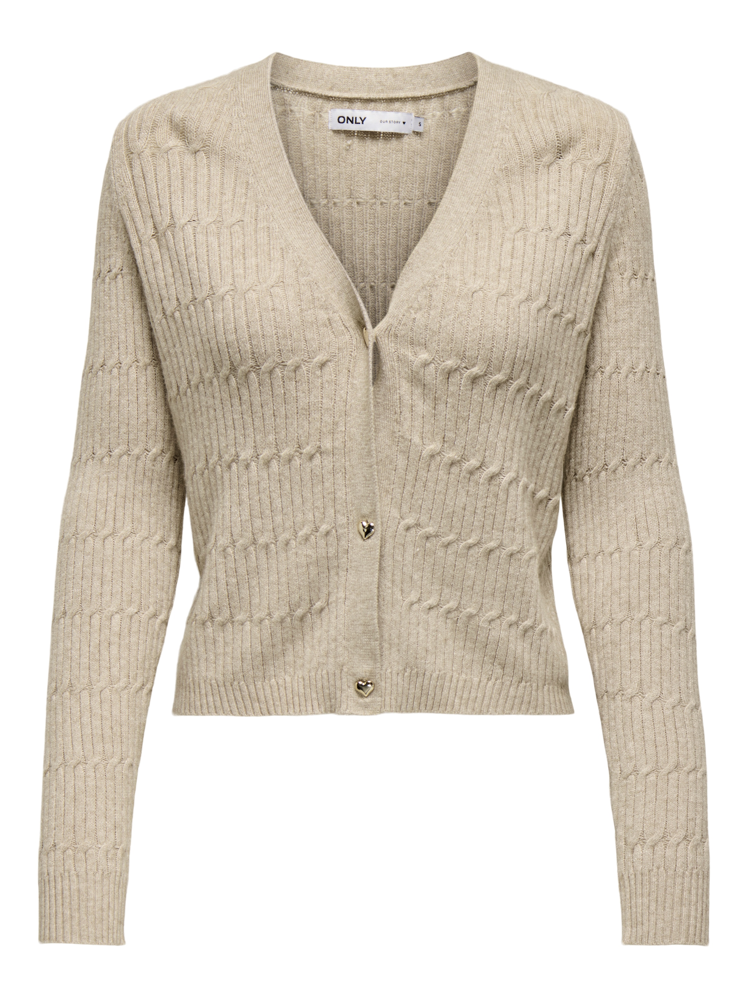 ONLY Strickjacke »ONLKATIA LS CABLE V-NECK CARDIGAN CC KNT«