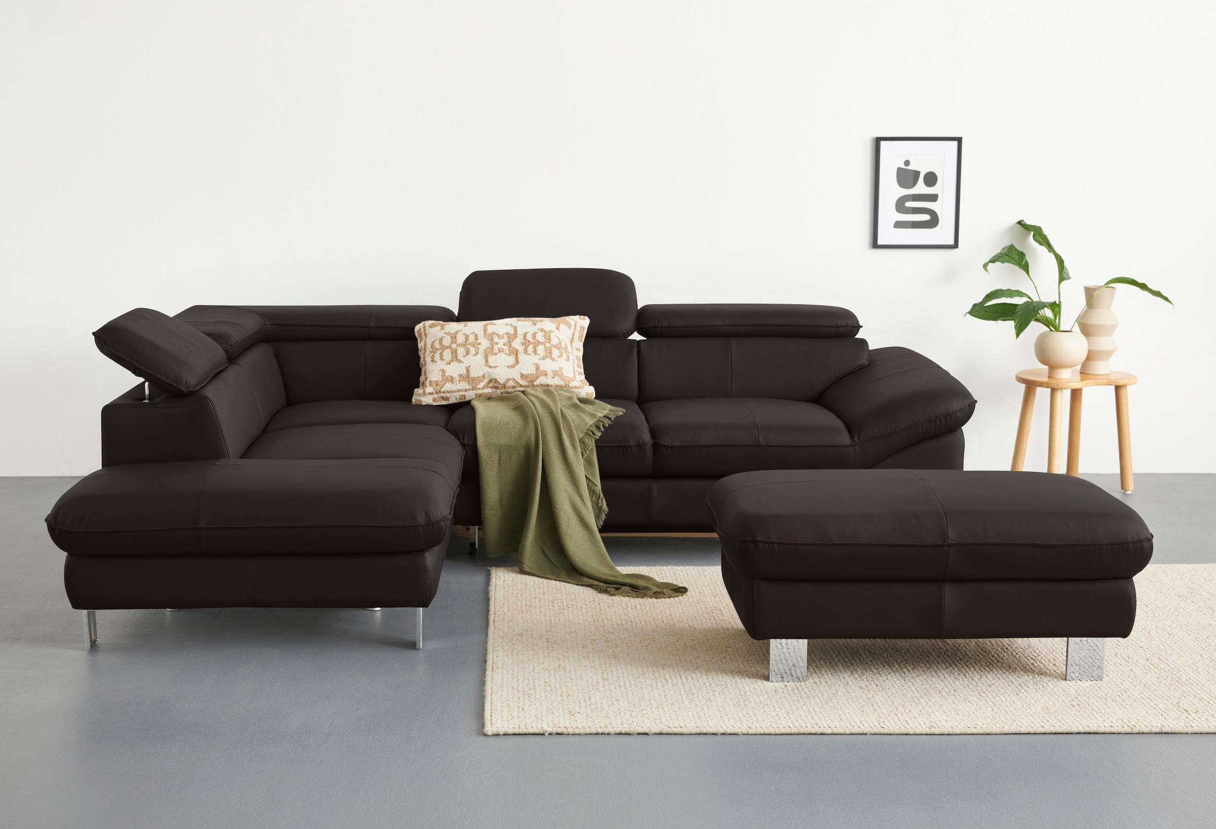 COTTA Ecksofa »Driver L-Form«, mit Kopfteilverstellung, wahlweise mit Bettfunktion & Bettkasten