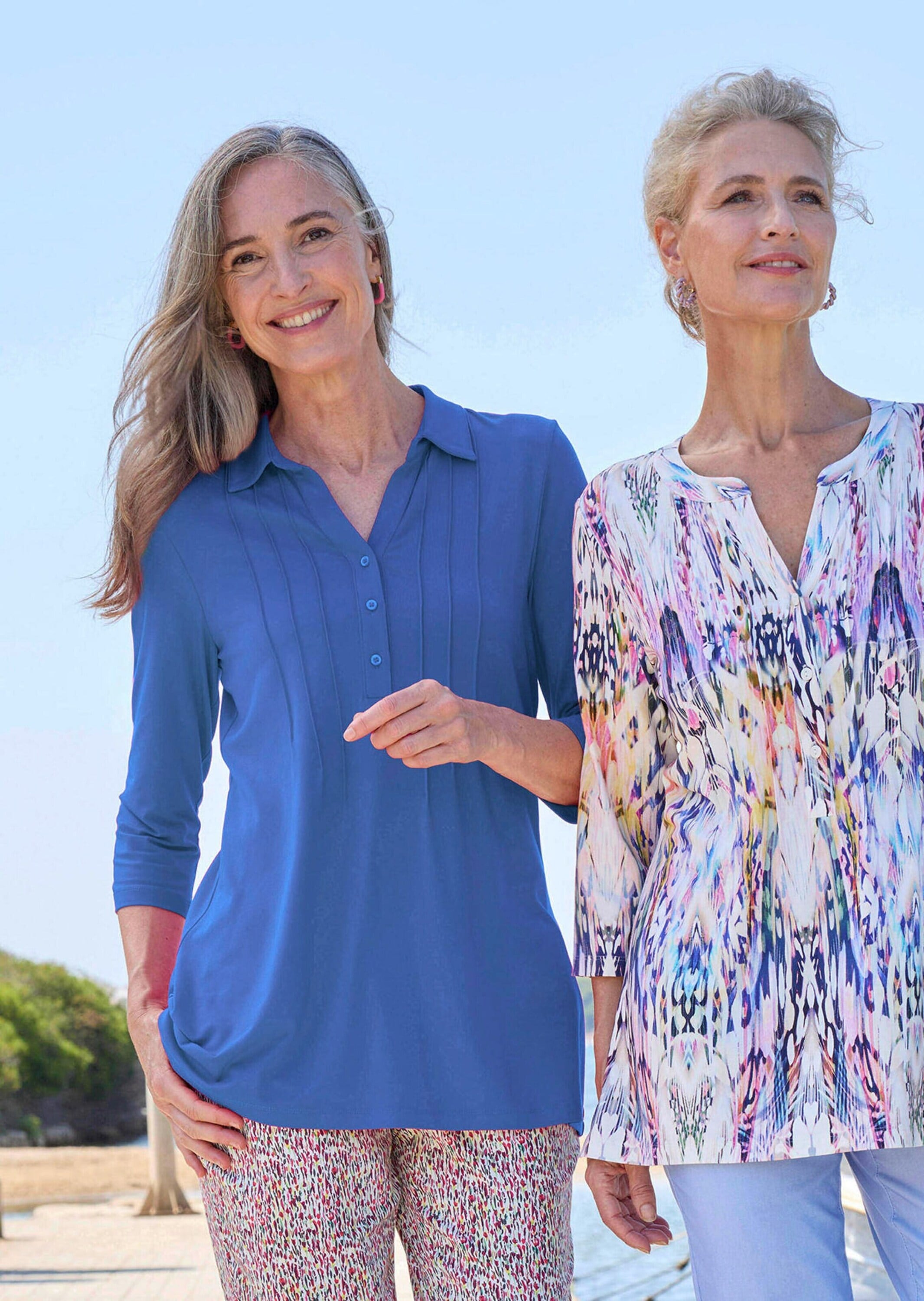 GOLDNER Tunika »Tunikashirt aus Jersey mit Biesen«