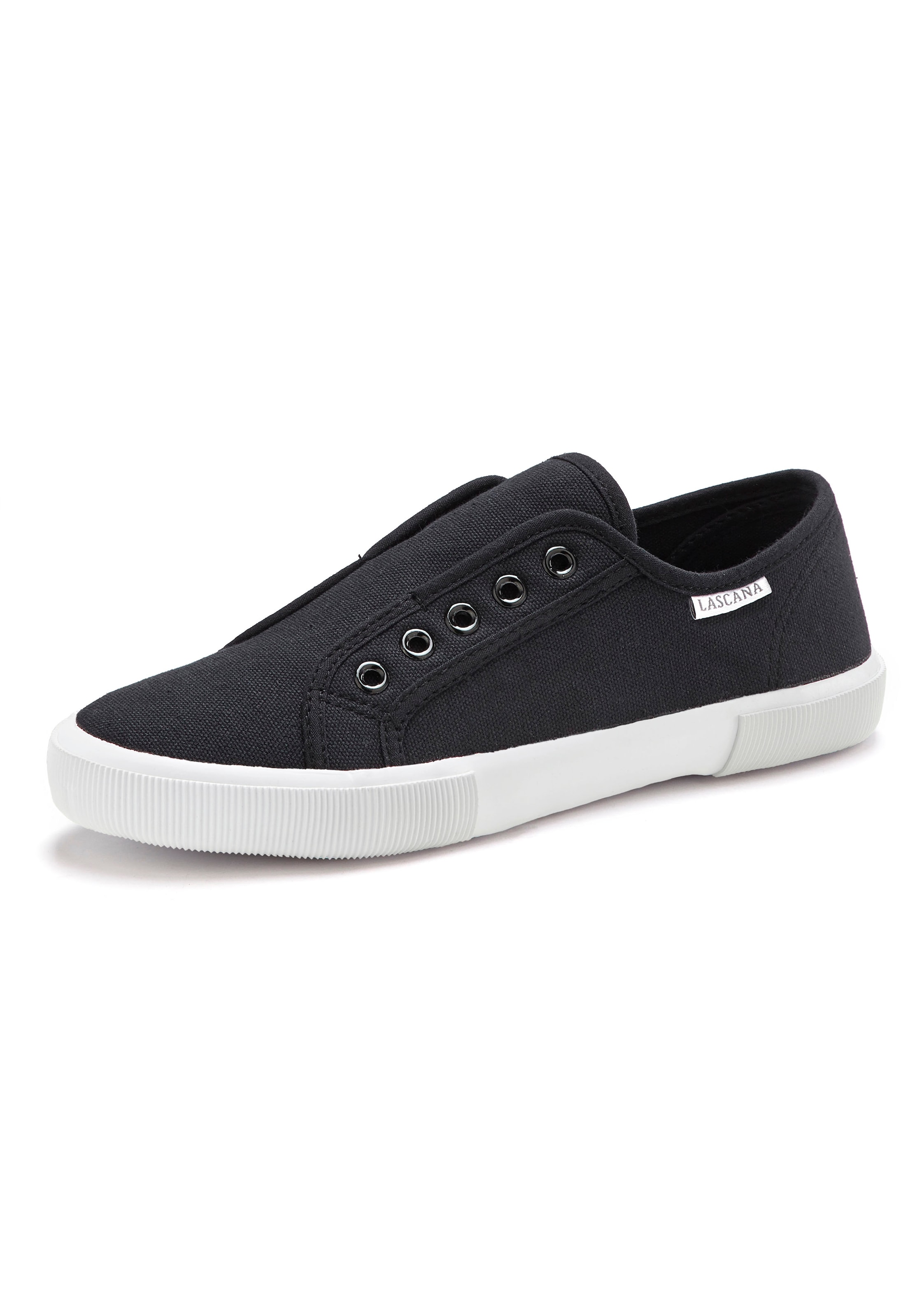 LASCANA Sneaker, Slipper, Halbschuh, Slip-On-Sneaker bequem zum Reinschlüpfen, Slip-Ons