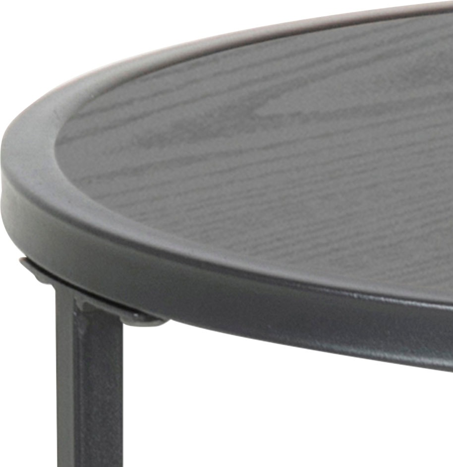 ACTONA GROUP Beistelltisch, Metallgestell im modernen Industrie-Look, rund, T: 40 x H: 55 cm