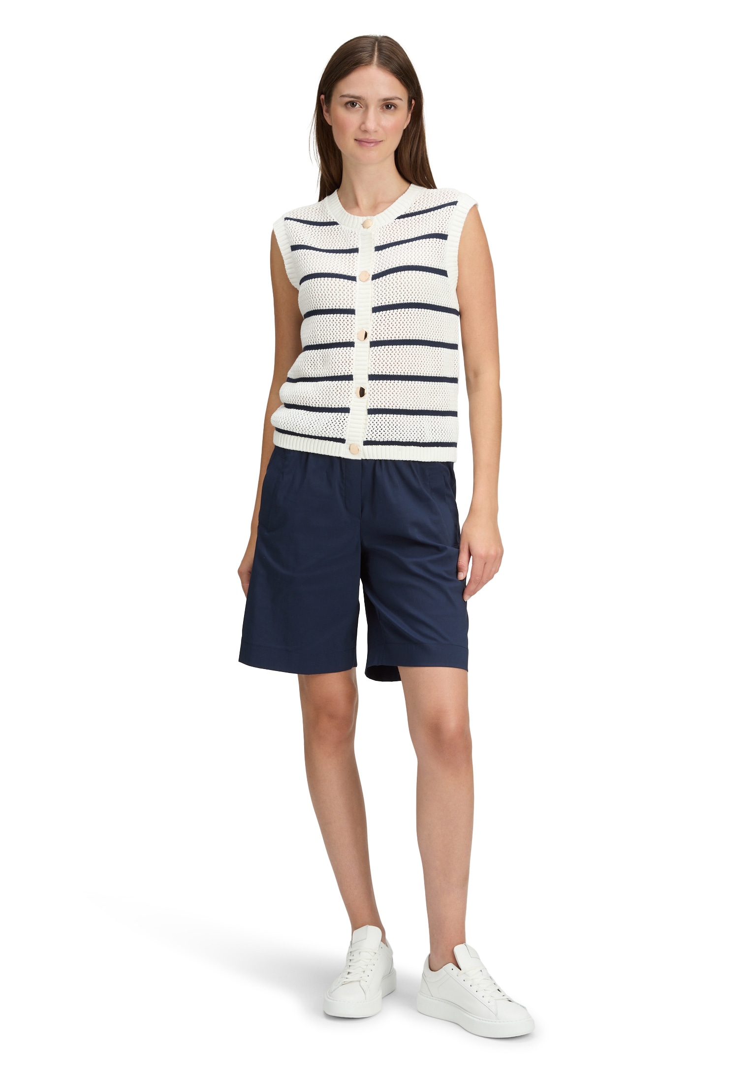 Betty&Co Strickjacke »Strickweste mit Lochmuster«