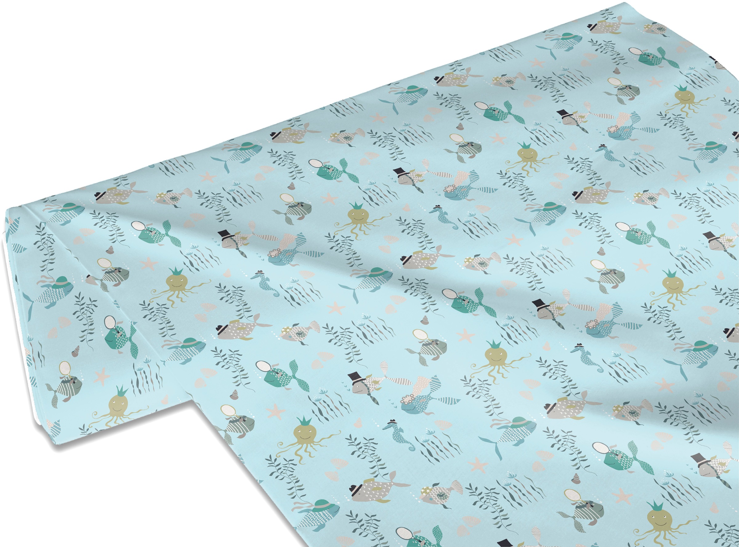 my home Stoff »Fisch mit Hut«, (1 St.), Meterware, Breite 160cm