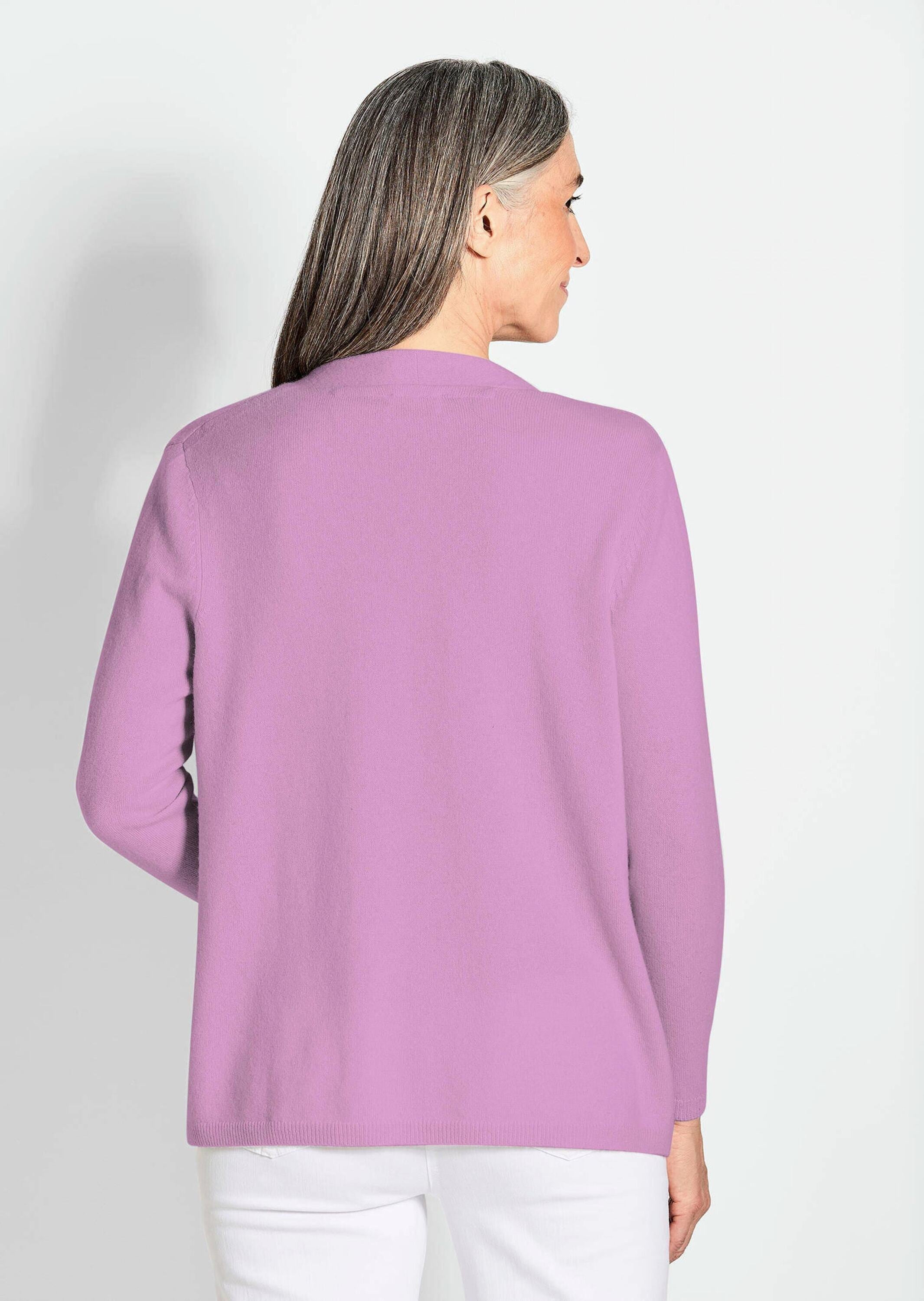GOLDNER Kaschmirpullover »Kurzgröße Cardigan in langer offener Form«