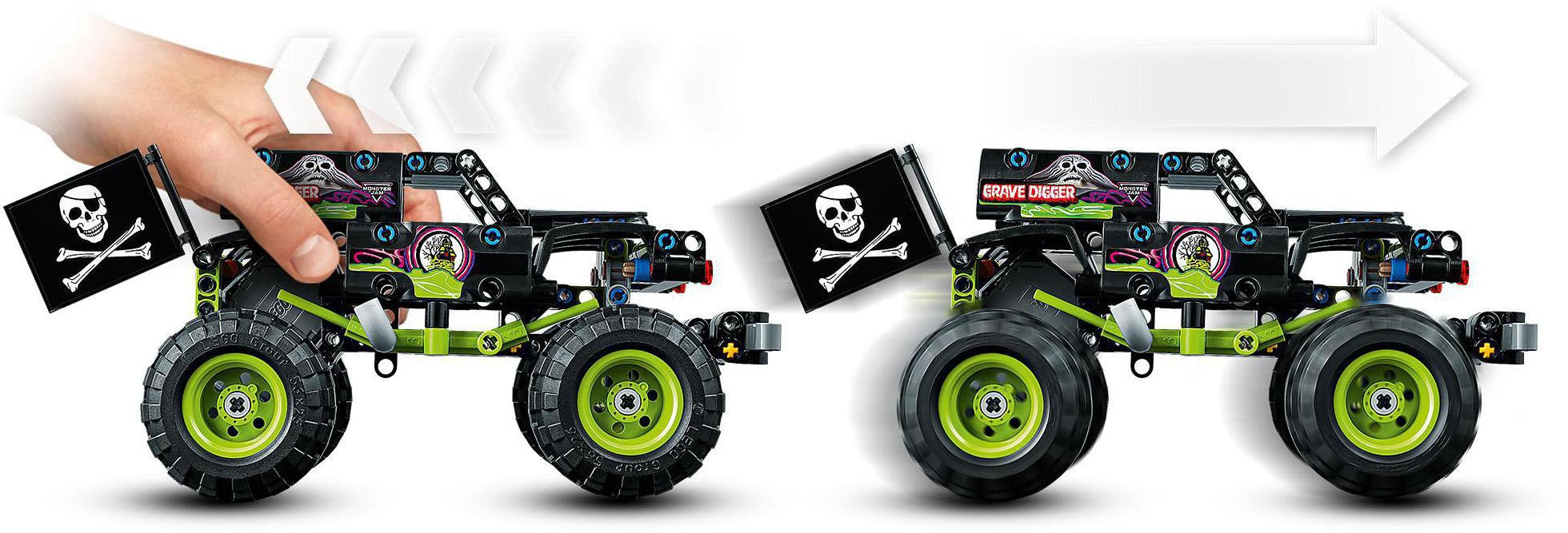 LEGO® Konstruktionsspielsteine »Monster Jam® Grave Digger® (42118), LEGO® Technic«, (212 St.), Made in Europe
