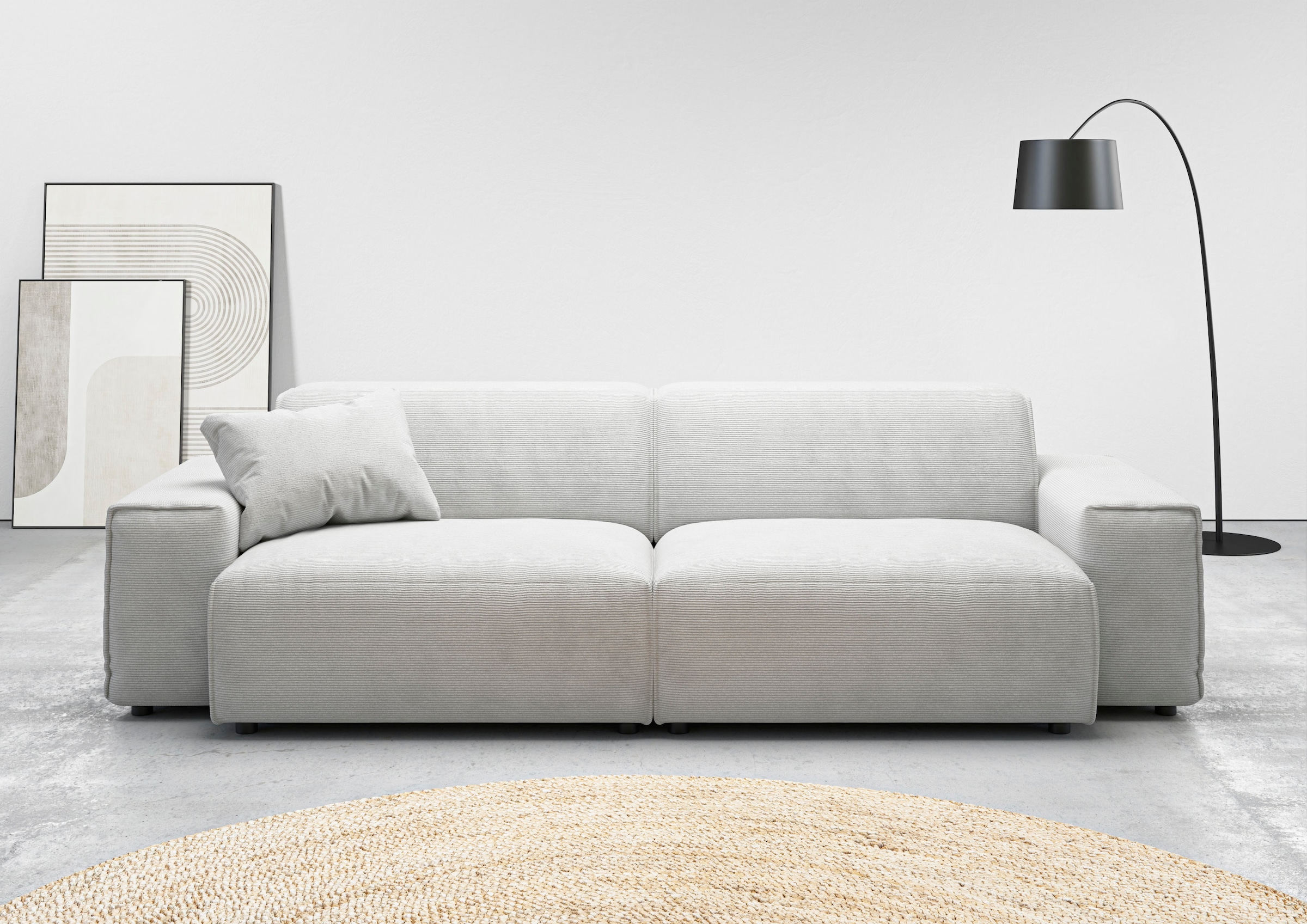 andas Big-Sofa »Glimminge  auch in Breitcord, Feincord + Easy care-Bezug,«, besondere Kedernähte Zierkissen