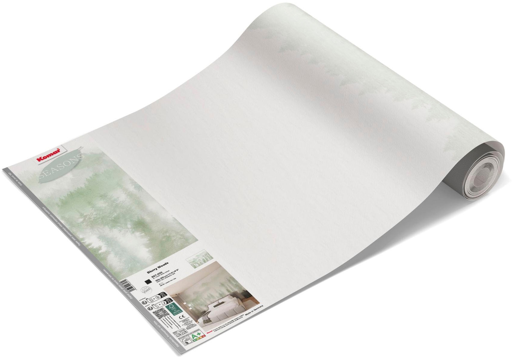 Komar Fototapete »Vlies Fototapete - Blurry Woods - Größe 350 x 250 cm« Motiv | bedruckt glatt