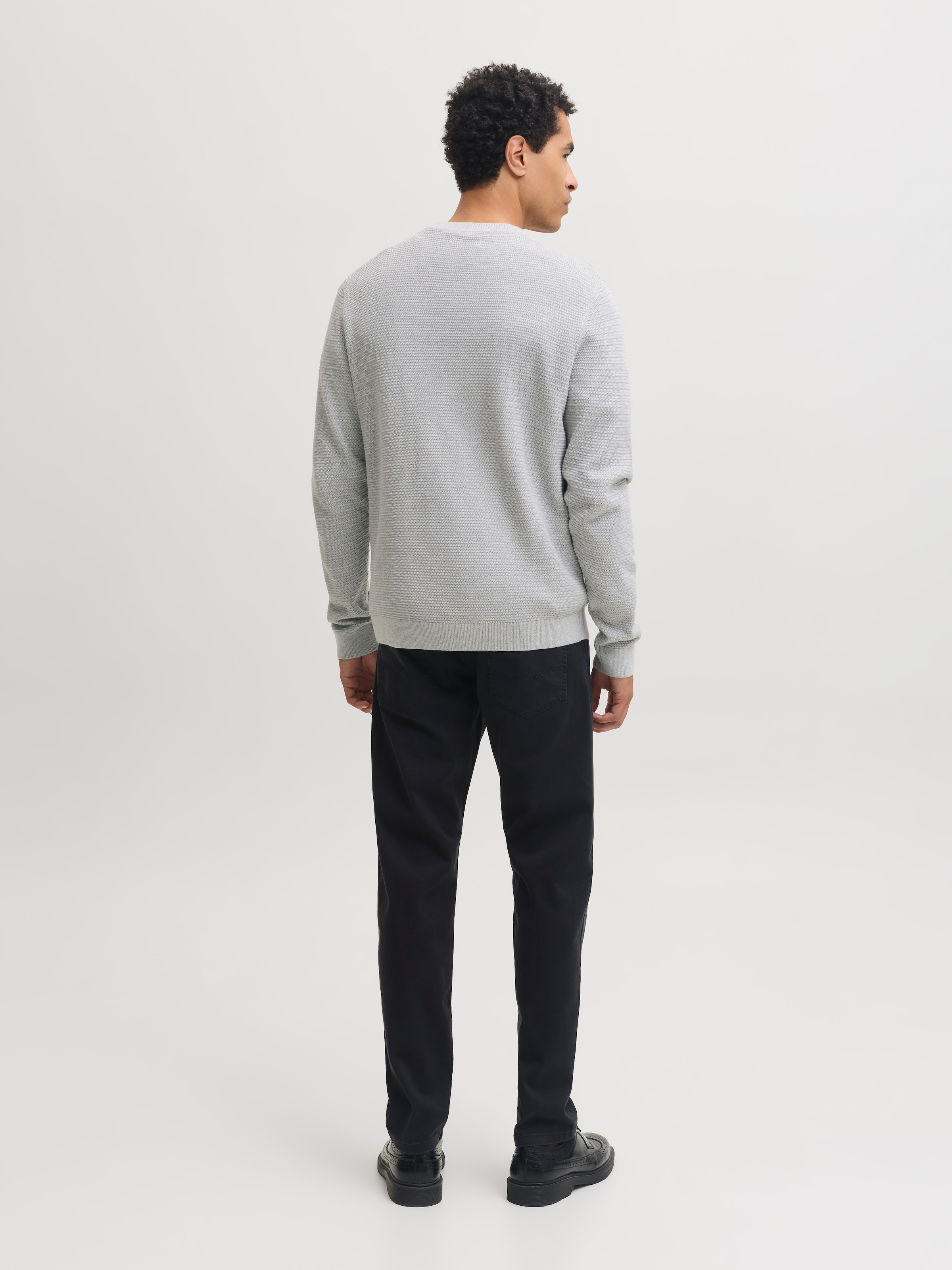 Jack & Jones Rundhalspullover »JPRBLURILEY KNIT CREW NECK LS SN« Baumwolle, regular fit