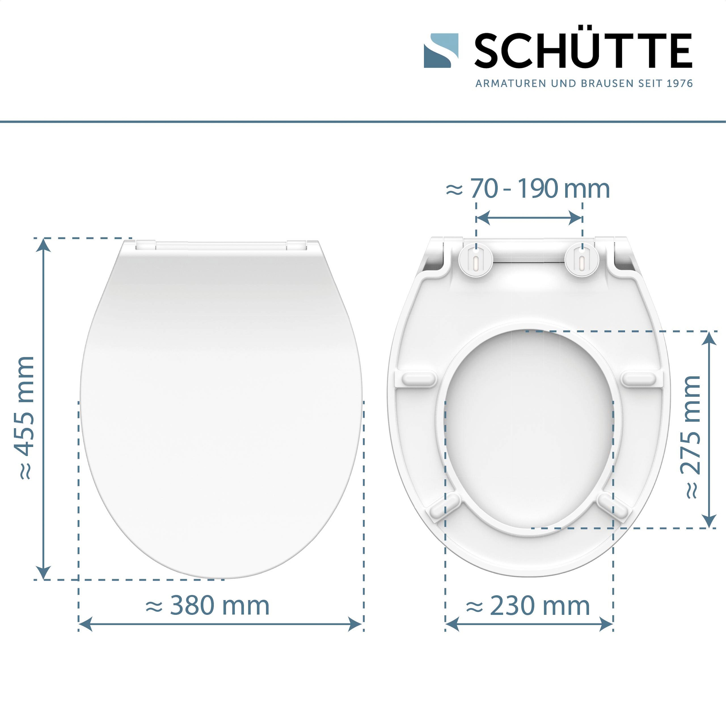 Schütte WC-Sitz »SLIM« Duroplast, Absenkautomatik, Schnellverschluss, besonders flache Form