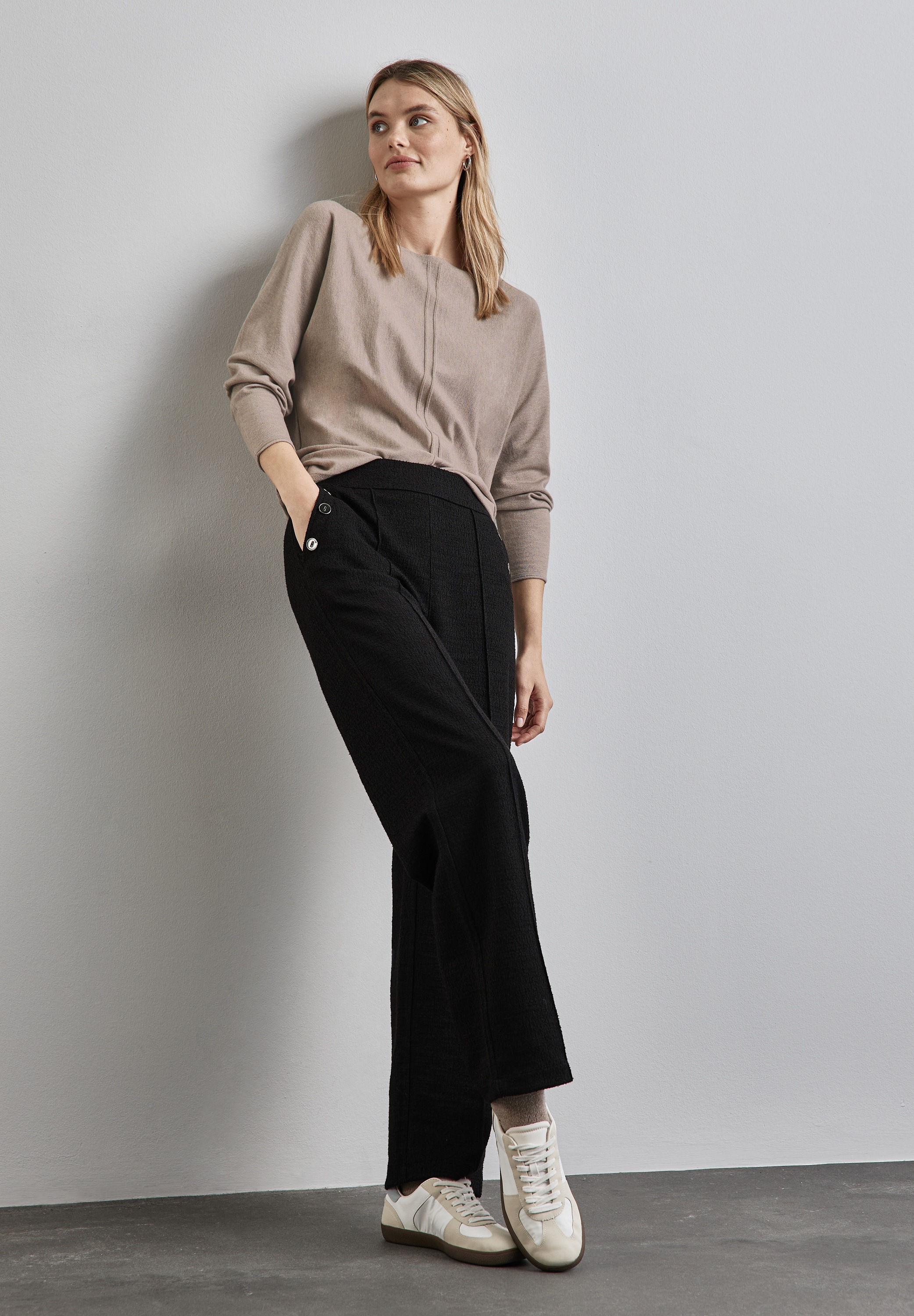 STREET ONE Strickpullover, im Dolman-Stil, mit U-Boot-Ausschnitt