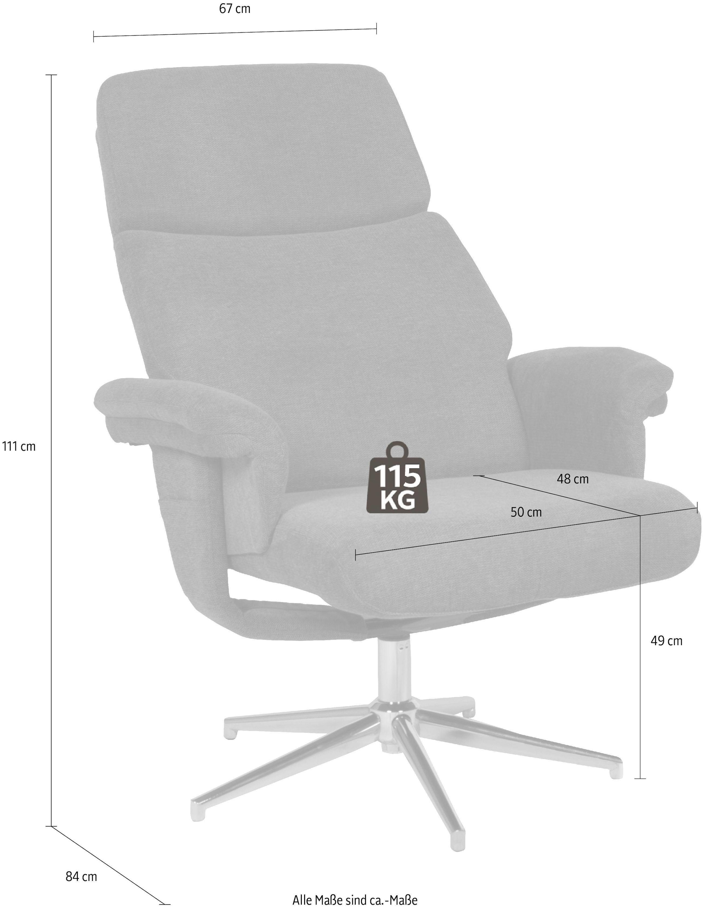 Duo Collection TV-Sessel »Sudbury«, mit Hocker und Relaxfunktion, 360 Grad drehbar