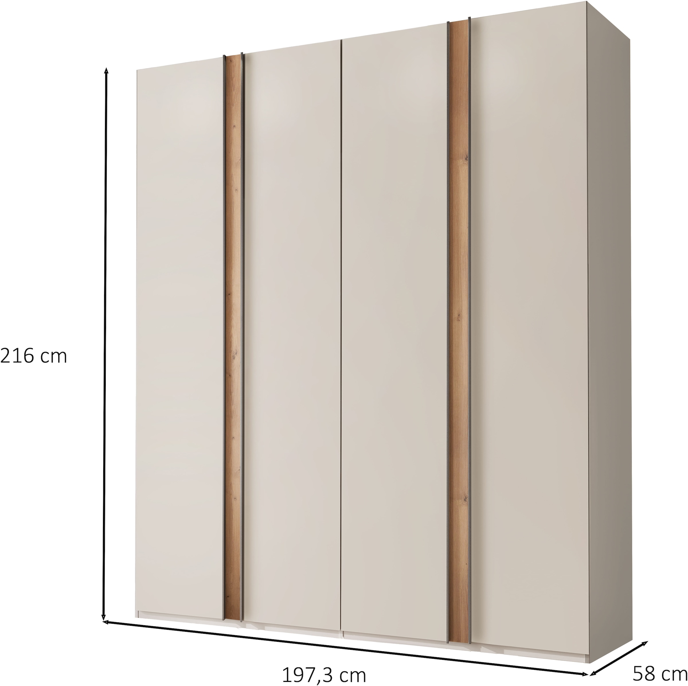 WIEMANN Drehtürenschrank »Lagos« in 4 Breiten und mit 3 verschiedenen Ausstattungspaketen erhältlich,  inkl. Türendämpfung