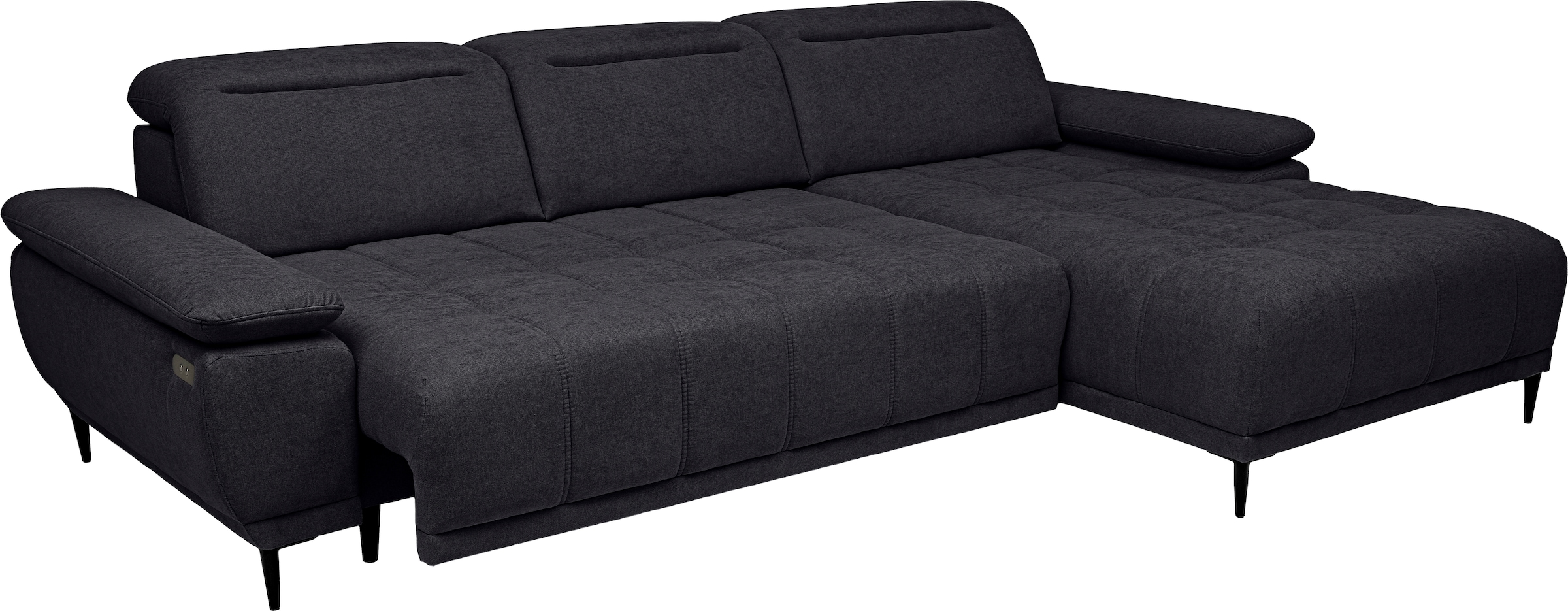 WERK2 Ecksofa »Focus-S, inkl. elektr. Sitzvorzug, manuelle Kopfteilverstellung«