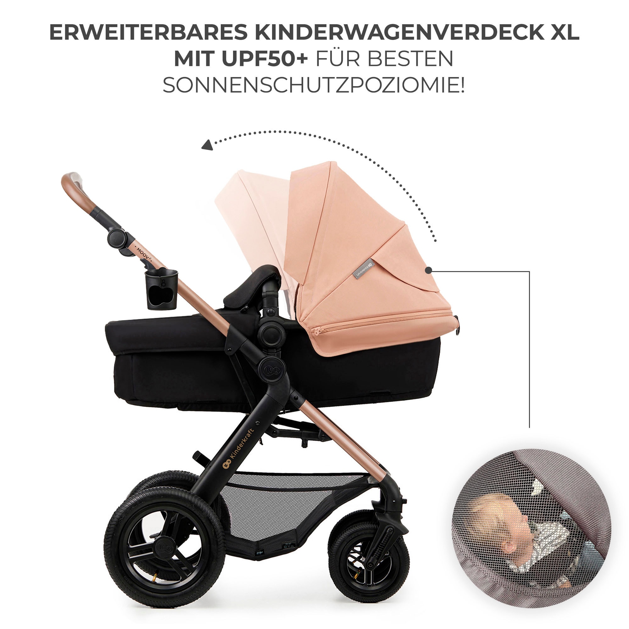 Kinderkraft Kombi-Kinderwagen »MOOV 2 4in1 AIR«, 27 kg, mit Luftreifen