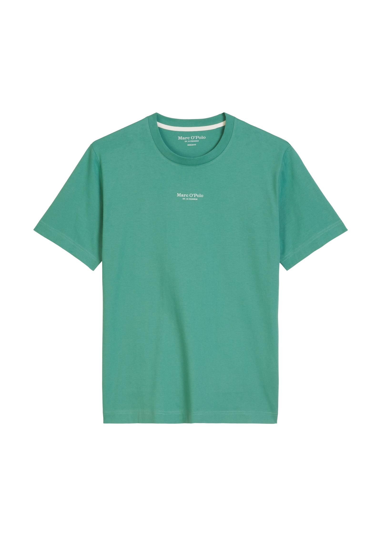 Marc O'Polo T-Shirt, ein kleines, dezentes Logo in Kontrastfarbe ziert die Brust