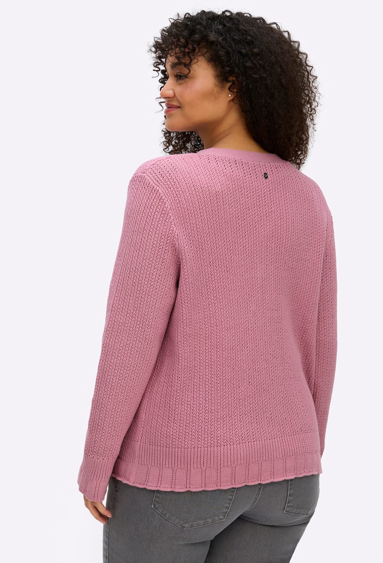 Sheego Ajourstrickjacke
