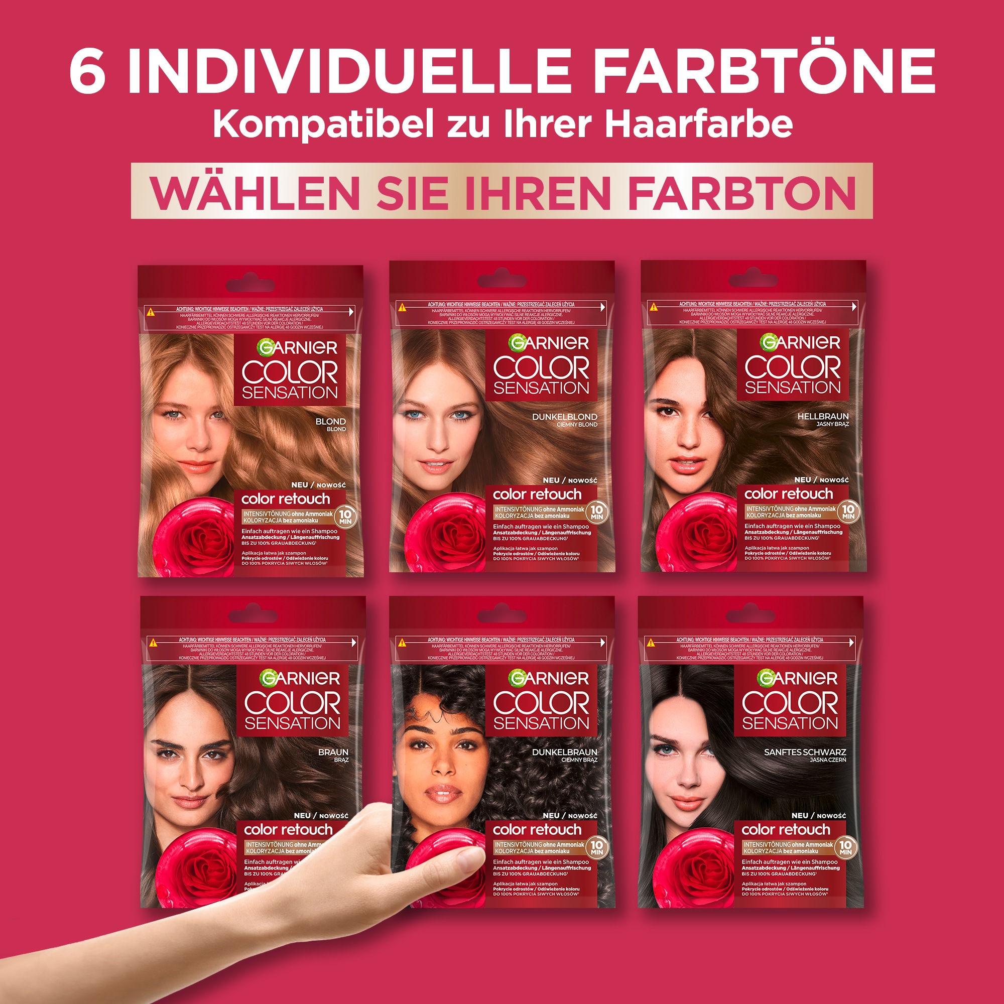 GARNIER Coloration »Garnier Color Sensation Intensivtönung 6er Packung«