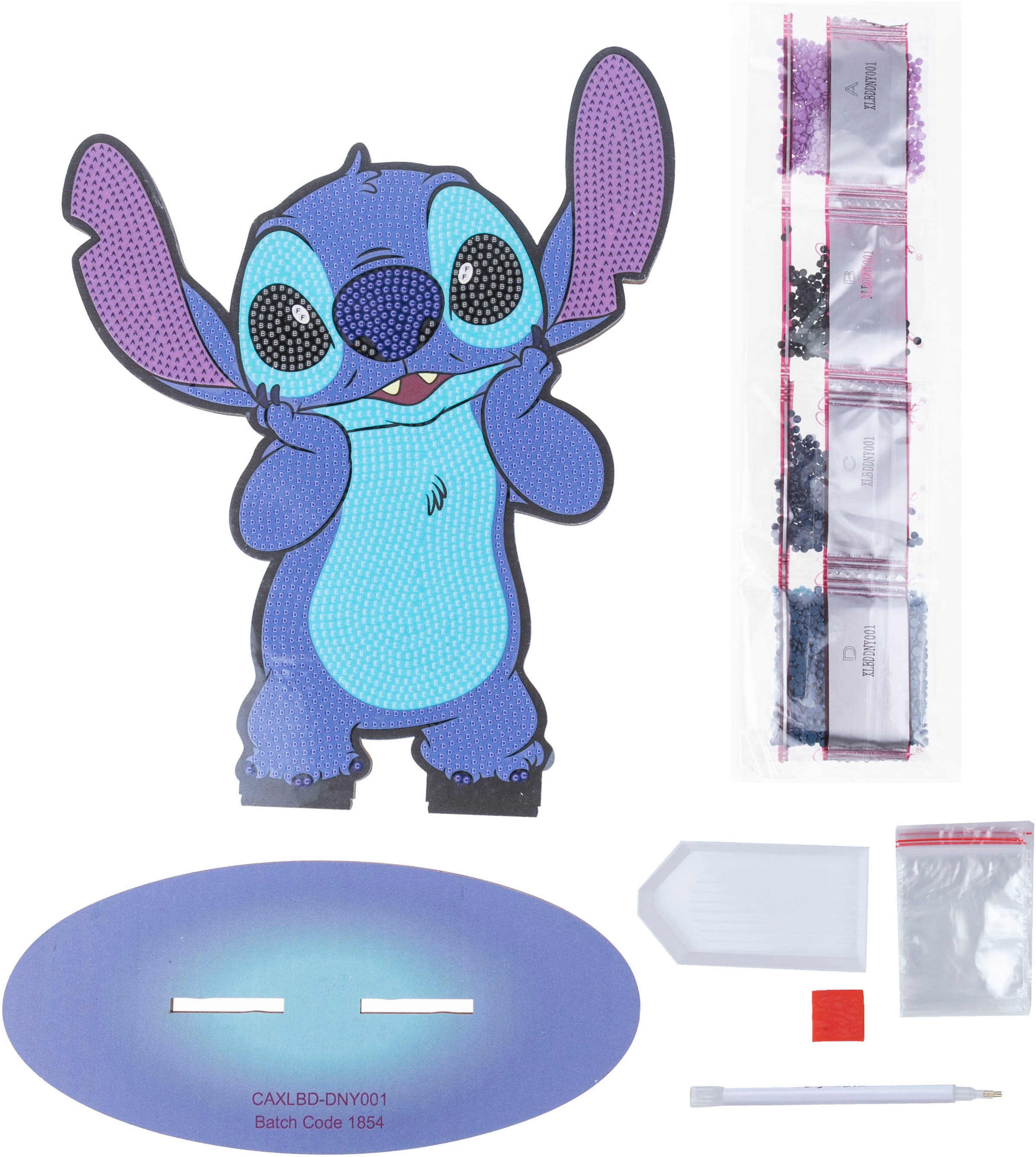 CRAFT Buddy Kreativset »Crystal Art, Buddies XL, Stitch« mit Holzständer