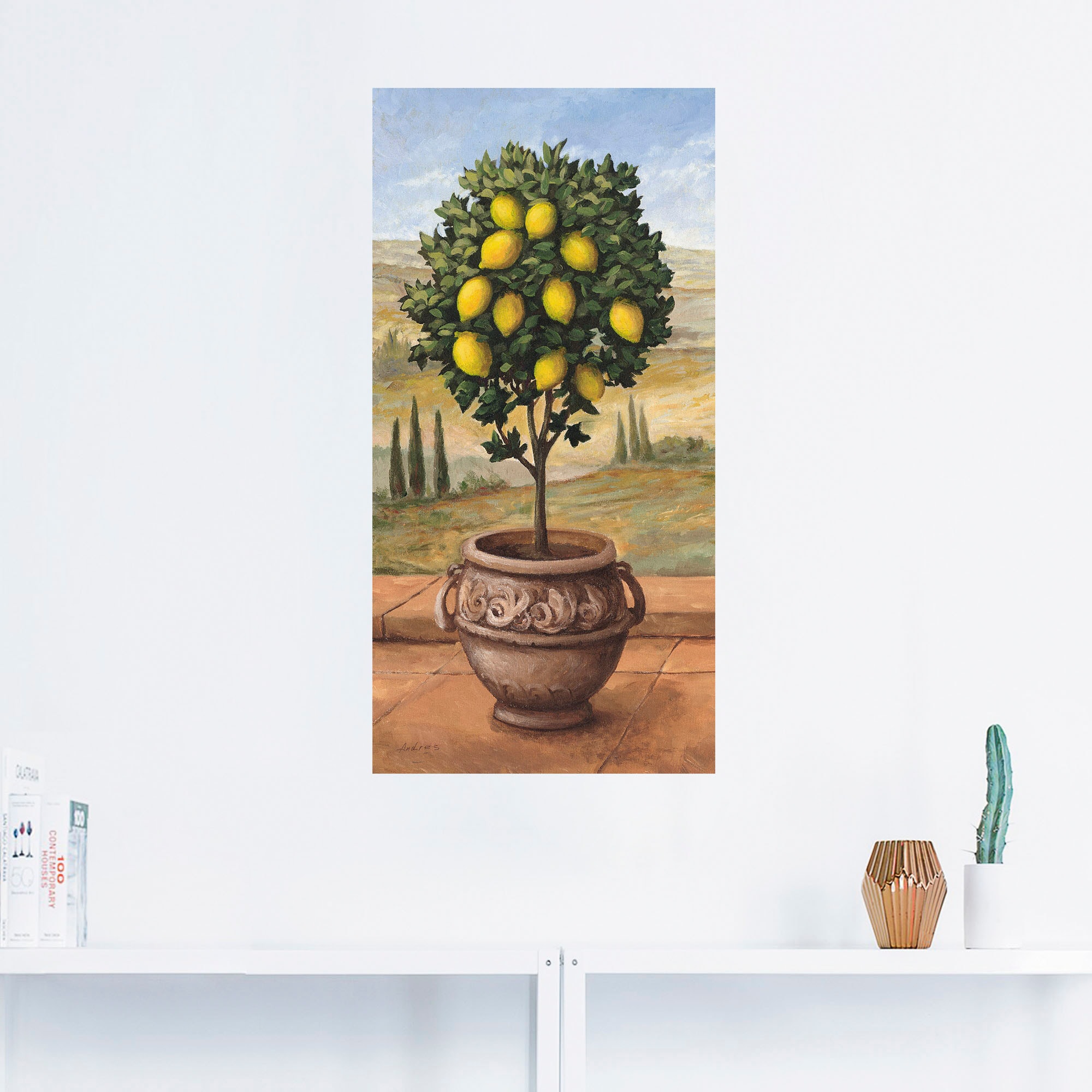 Artland Wandbild »Zitronenbaum«, Bäume, (1 St.), als Leinwandbild, Wandaufkleber in verschied. Größen