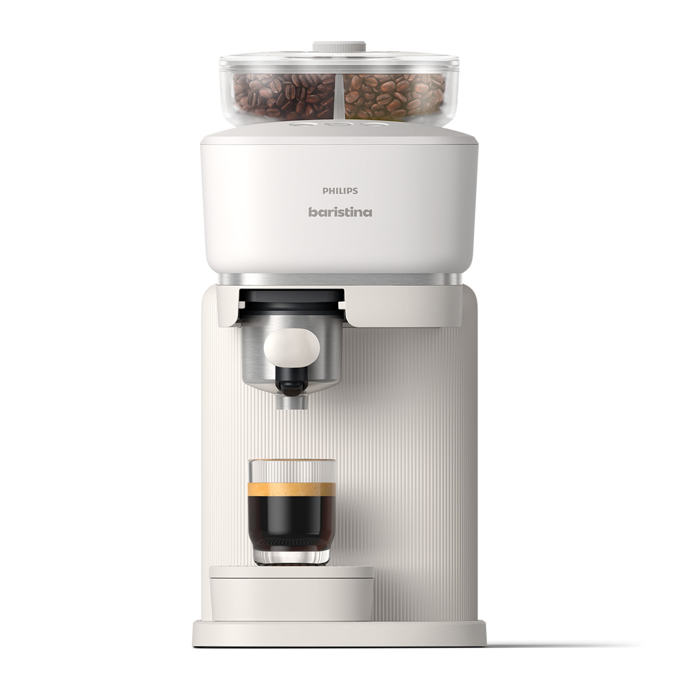 PHILIPS baristina Espressomaschine »mit Bean swap BAR320/00 mit Mahlwerk für ganze Bohnen«, Dualer Bohnenbehälter, Naturweiß​