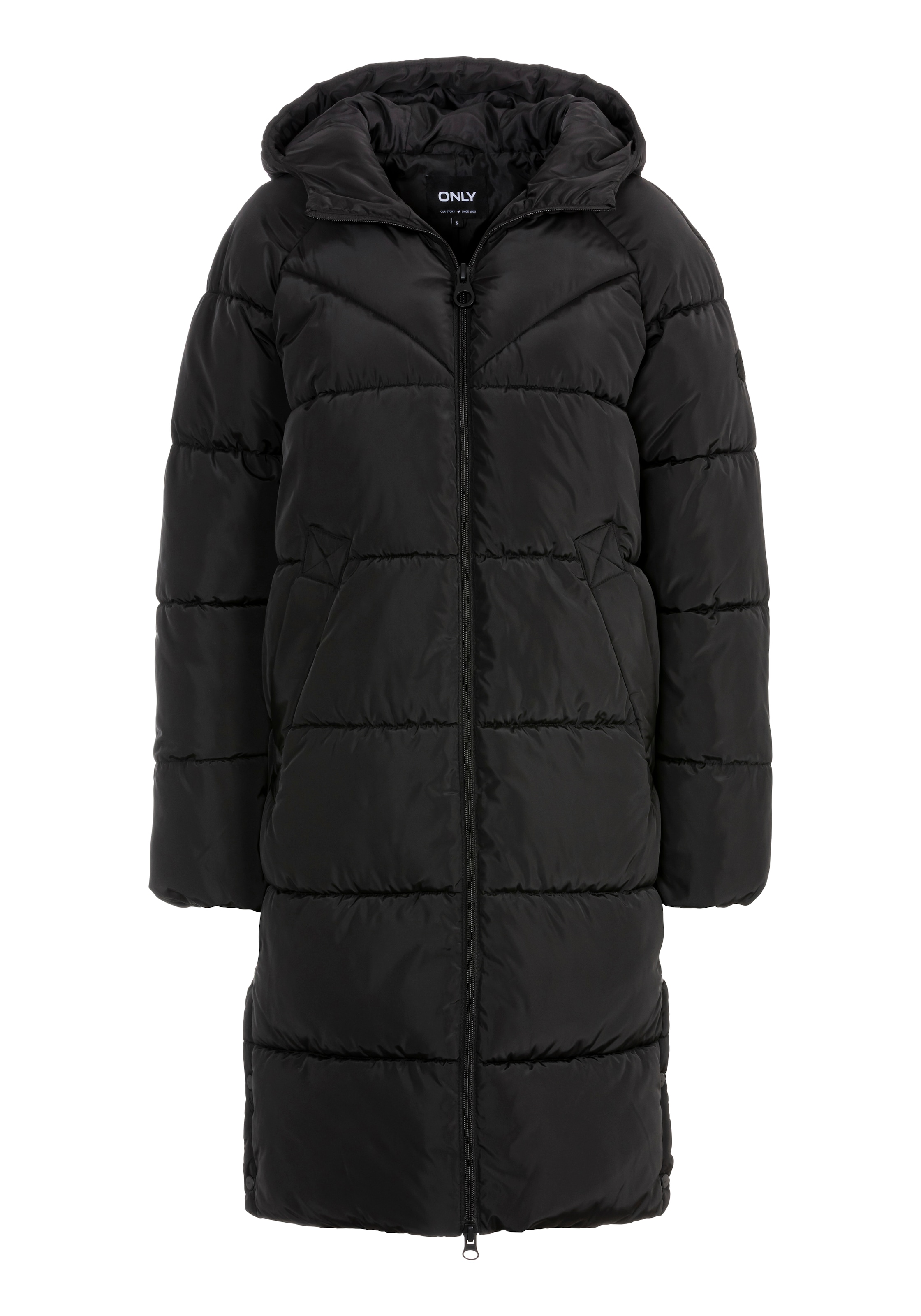 ONLY Steppmantel »ONLAMAND LONG PUFFER COAT CS OTW«, mit Kapuze und praktischem 2-Wege Reißverschluss