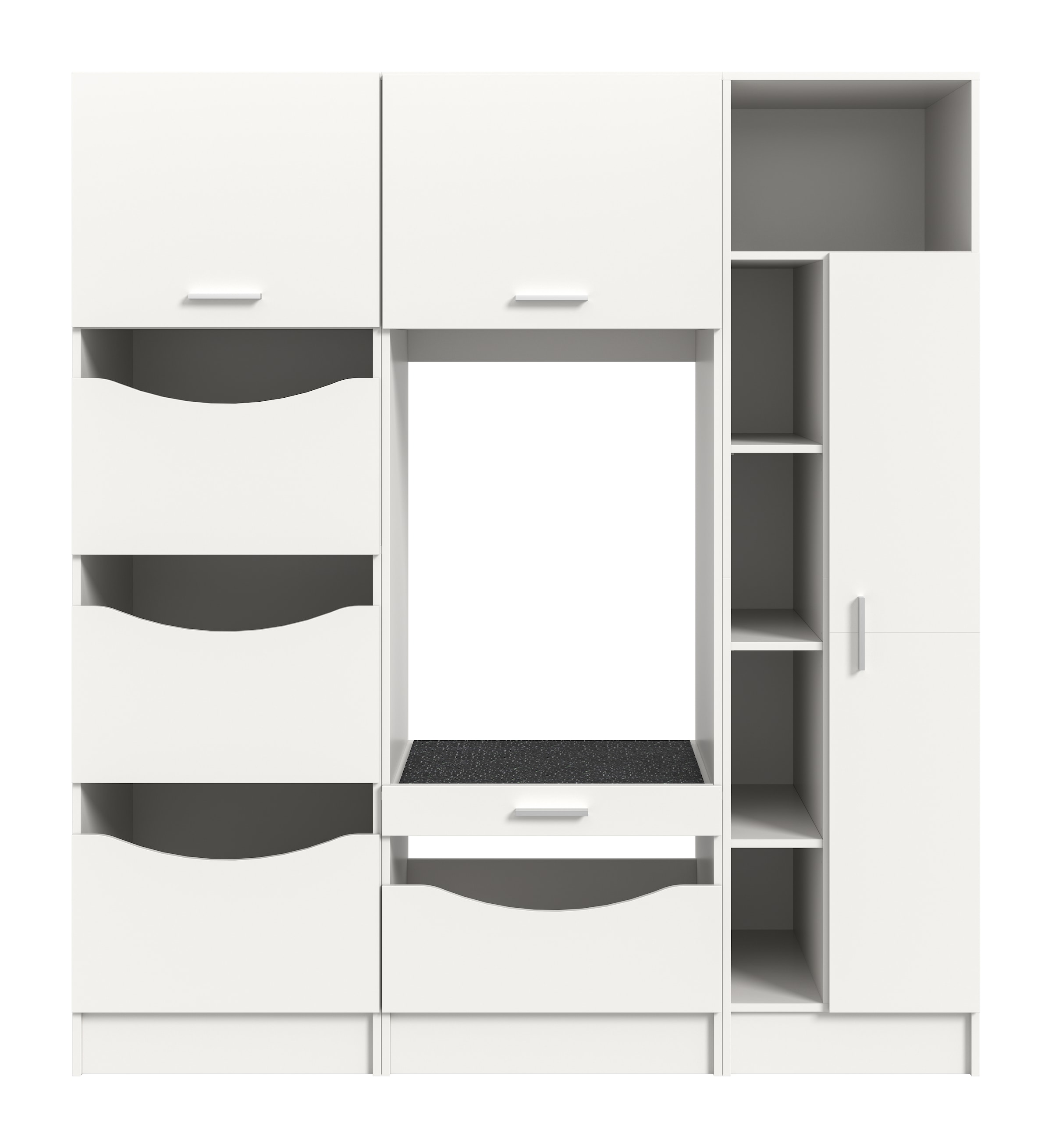 welltime Badmöbel-Set »FALAS,  3-teilig, Hauswirtschaftsraum Set, Breite 176 cm« 1x Wäsche-, 1x Waschmaschinenumbau-, 1x Mehrzweckschrank, 
