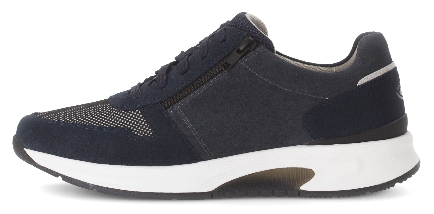 Gabor Rollingsoft Keilsneaker, Freizeitschuh, Halbschuh, Schnürer mit Außenreißverschluss, G-Weite