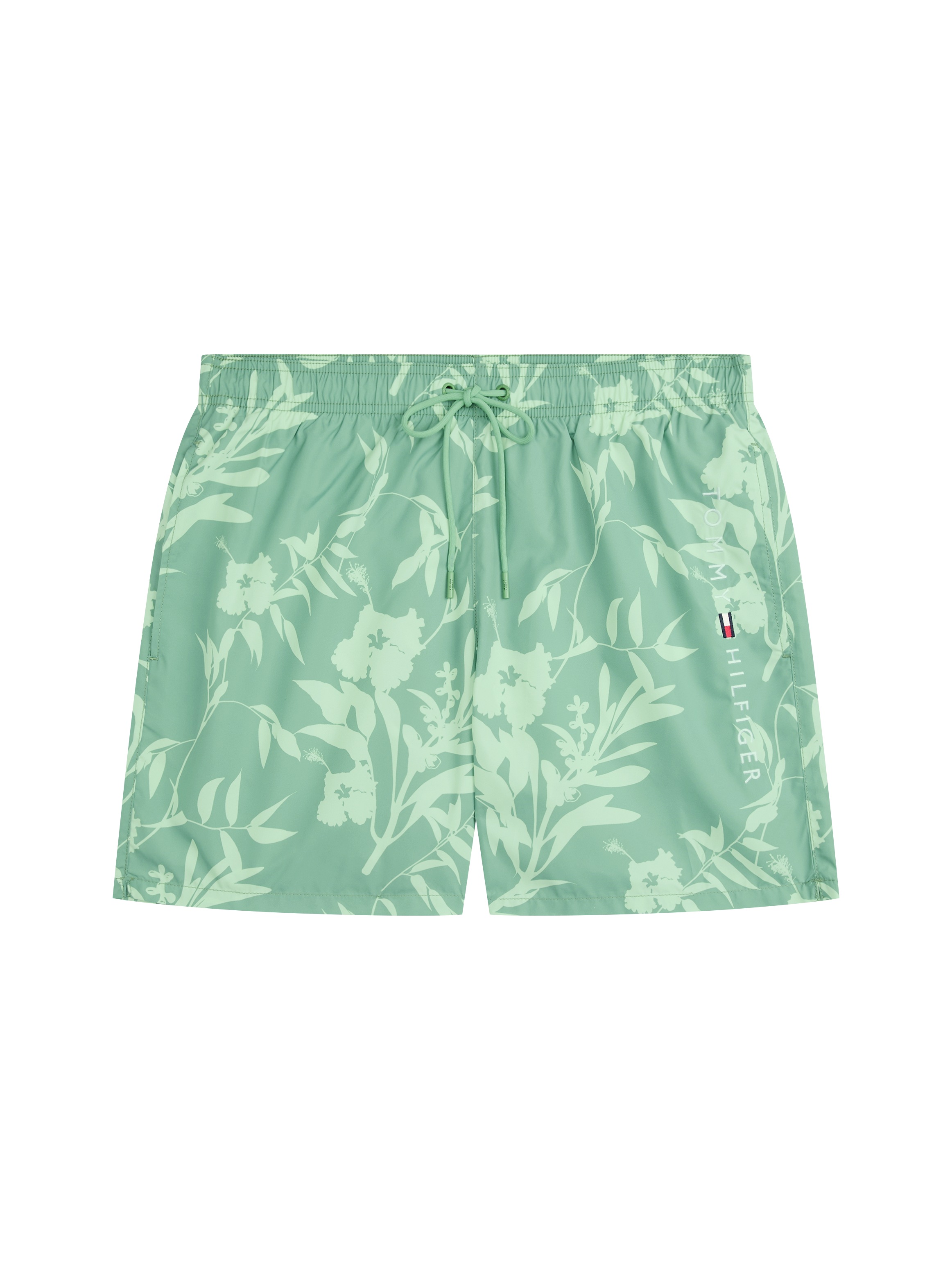 Tommy Hilfiger Swimwear Badeshorts »MEDIUM DRAWSTRING PRINT«, mit tropischem Muster, mit Logostickerei