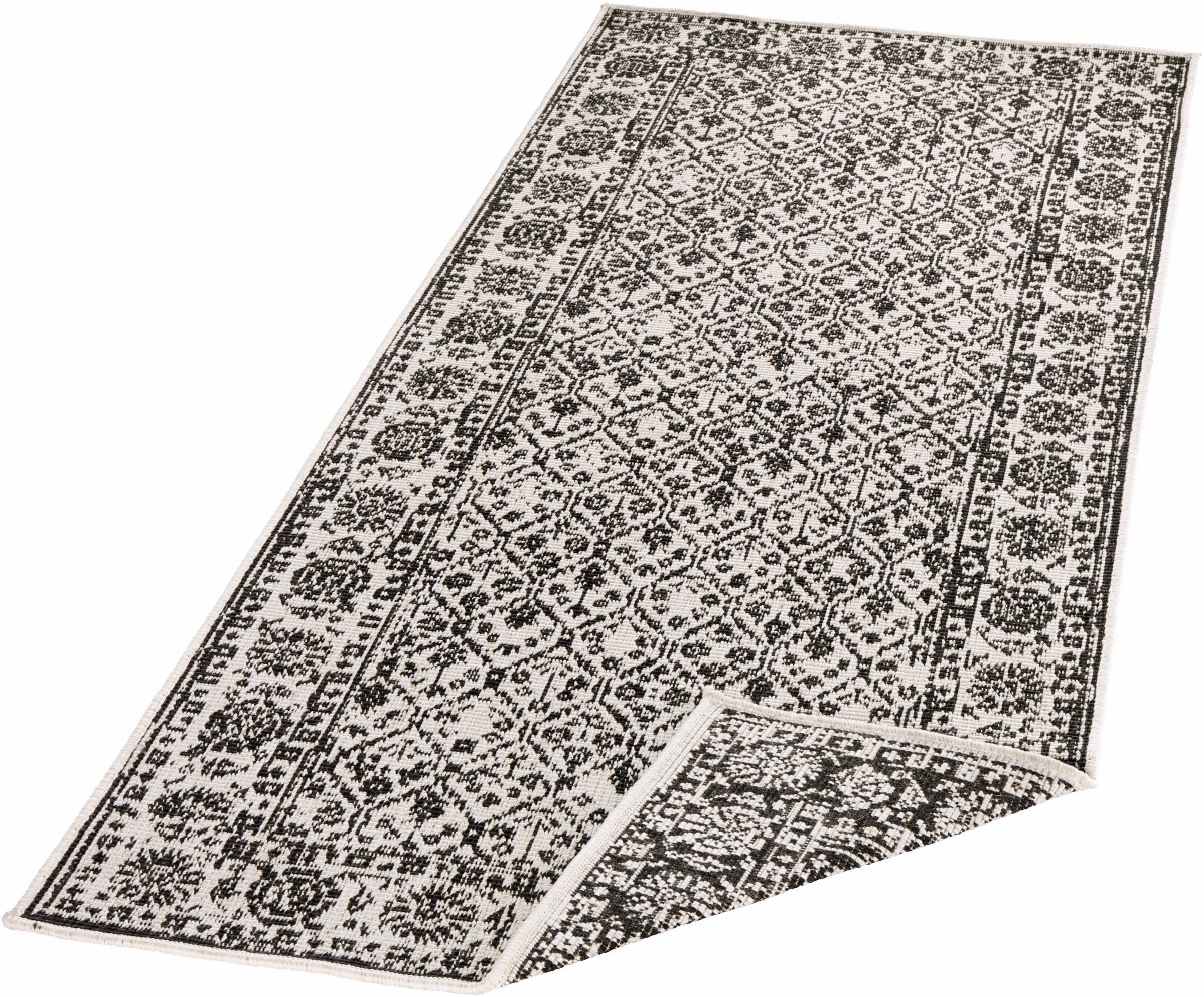 NORTHRUGS Läufer »Curacao«, rechteckig, 5 mm Höhe, In-und Outdoor geeignet, Wohnzimmer, Balkon, Terrasse, Garten, Robust, Pflegeleicht, Flachgewebe, Wendbar