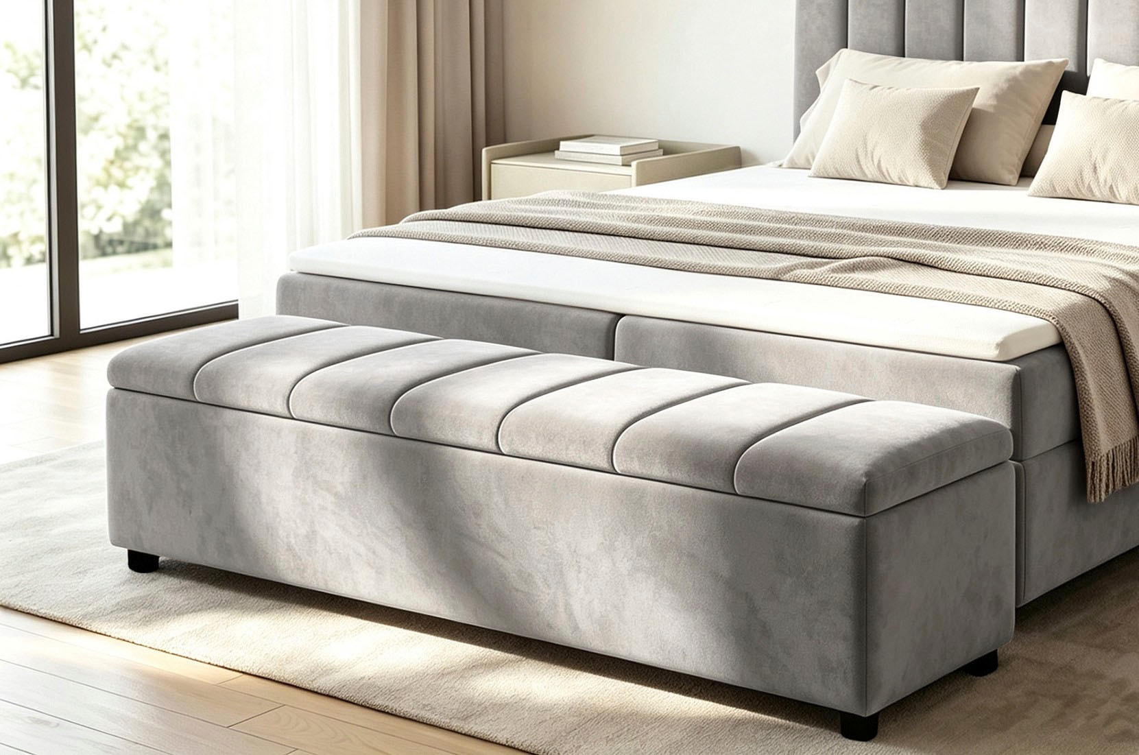 OTTO home Sitzbank »Haileyy mit Stauraum (140L), Breite: 180cm«
