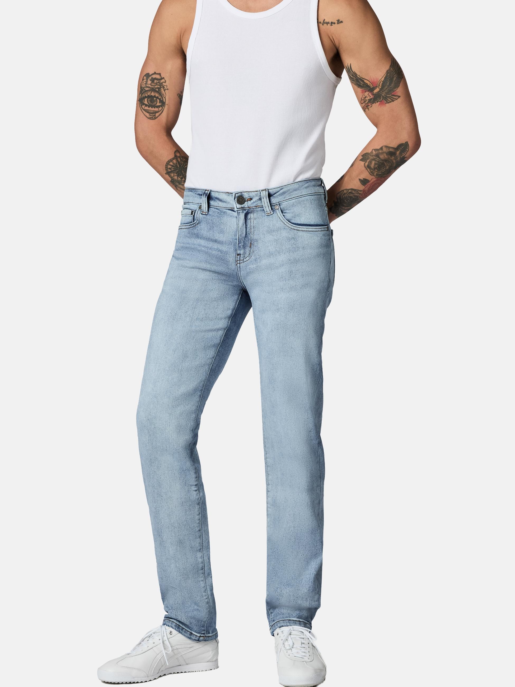 PEAK TIME Tapered-fit-Jeans »Tapered-fit-Jeans Cosmis« Herren Tapered Jeans mit Logoprägung