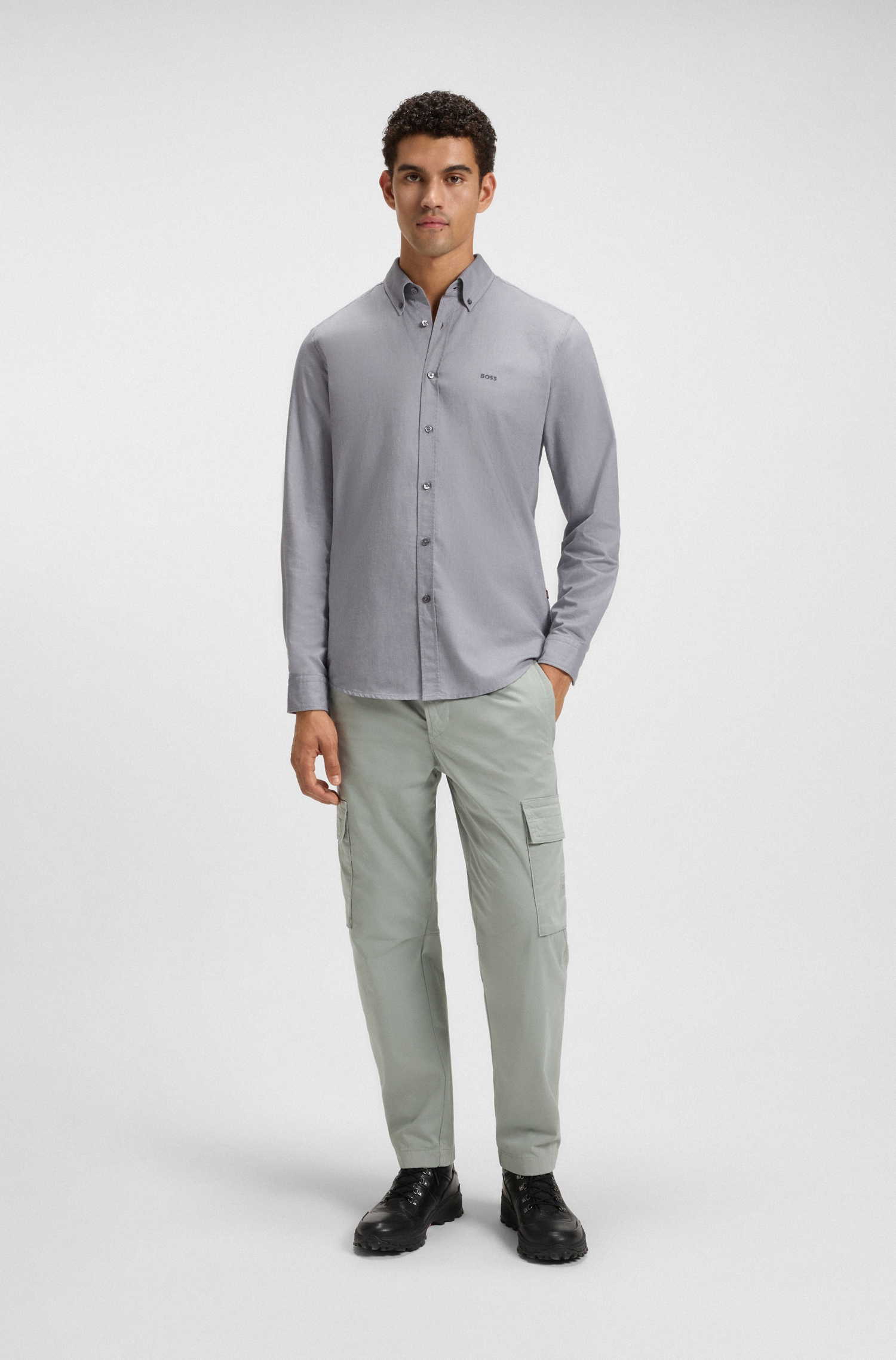 BOSS ORANGE Businesshemd »Rickert«, mit Button-down-Kragen