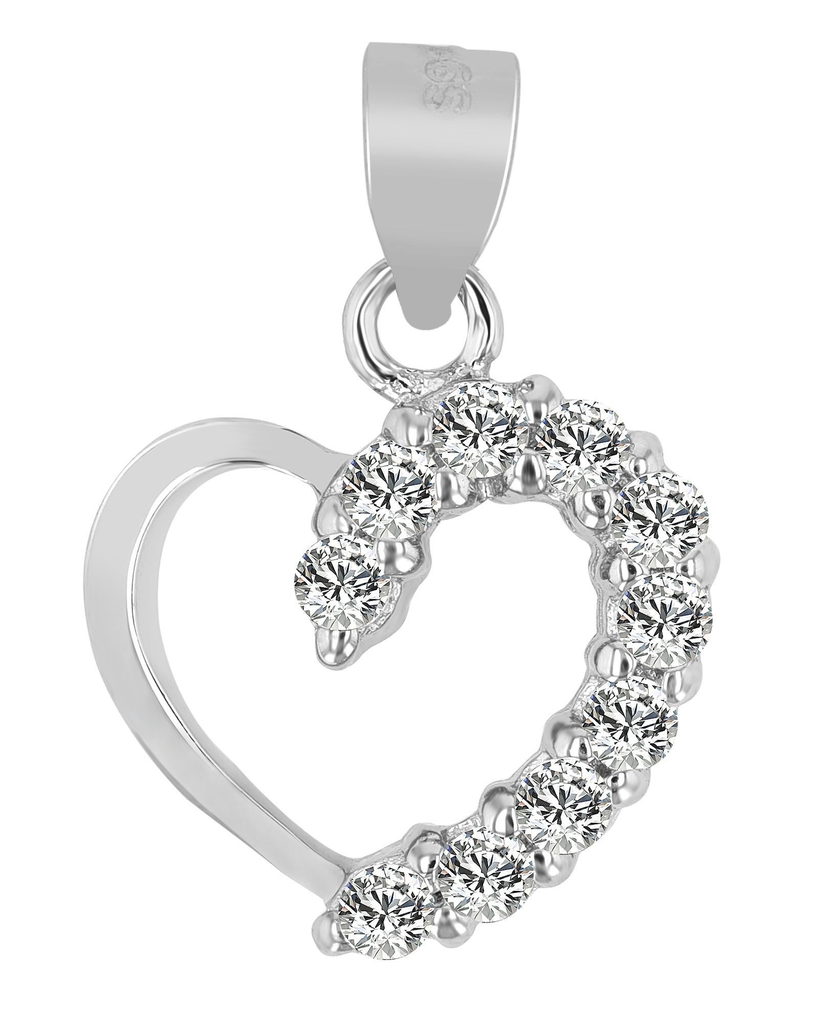 Adelia´s Kettenanhänger »Damen Anhänger ¿ Herzanhänger aus 925 Silber mit Zirkonia«