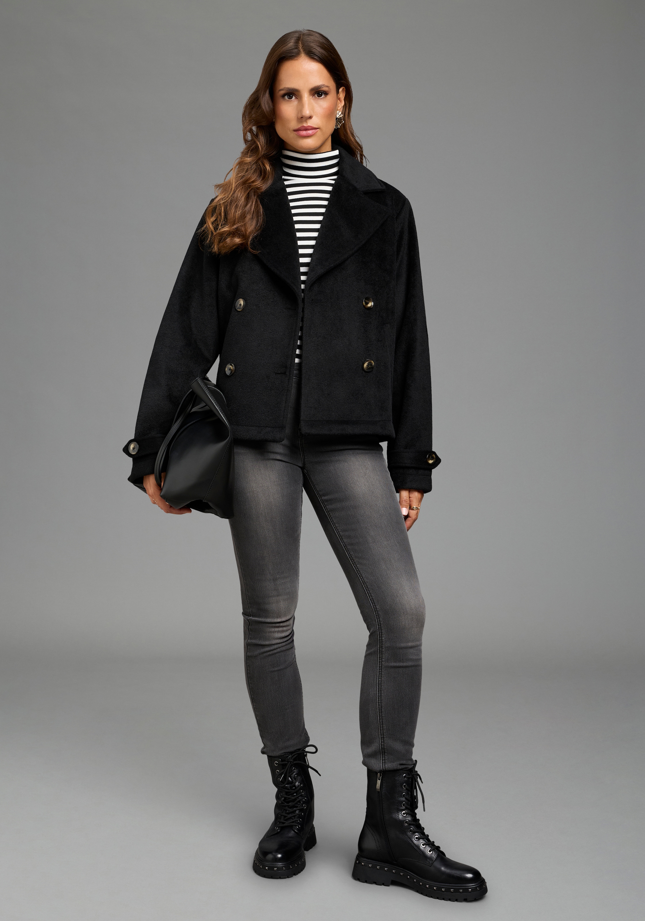Laura Scott Cabanjacke kurz Jacke in Wolloptik
