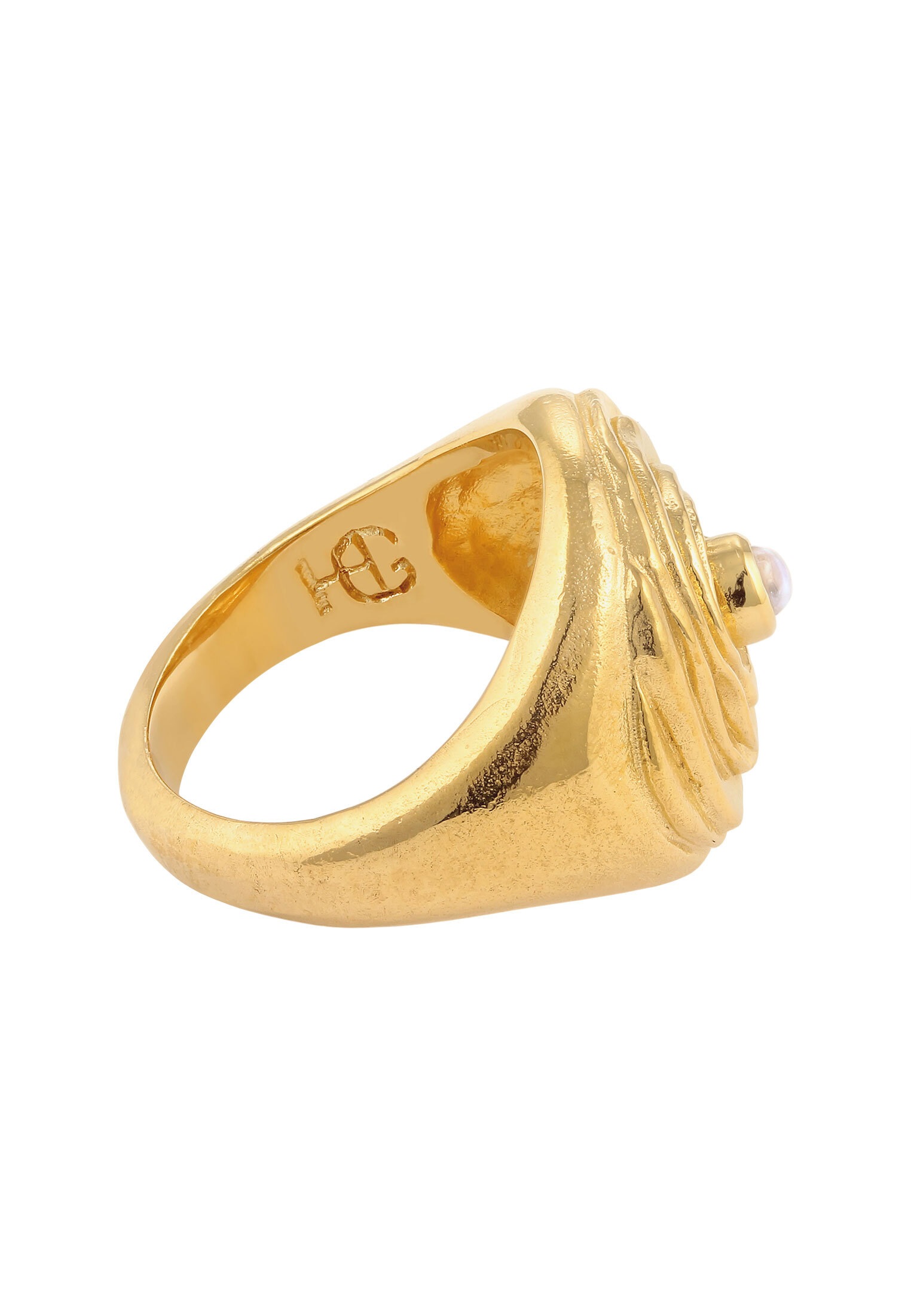HAZE & GLORY Silberring »Ring Kreis Mondstein Weiß 925 Sterling Silber«