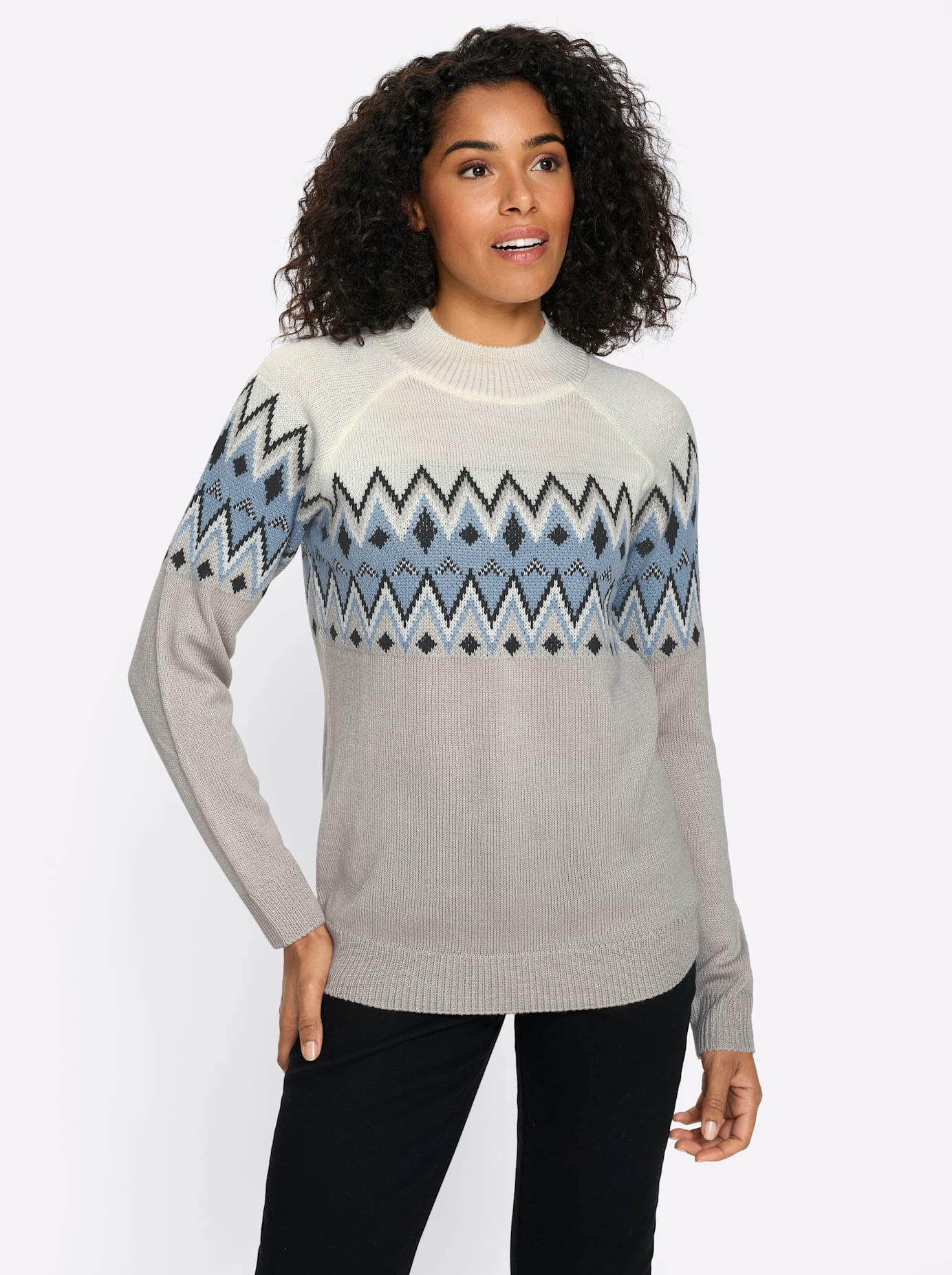 Classic Basics Stehkragenpullover »Langarm-Pullover«