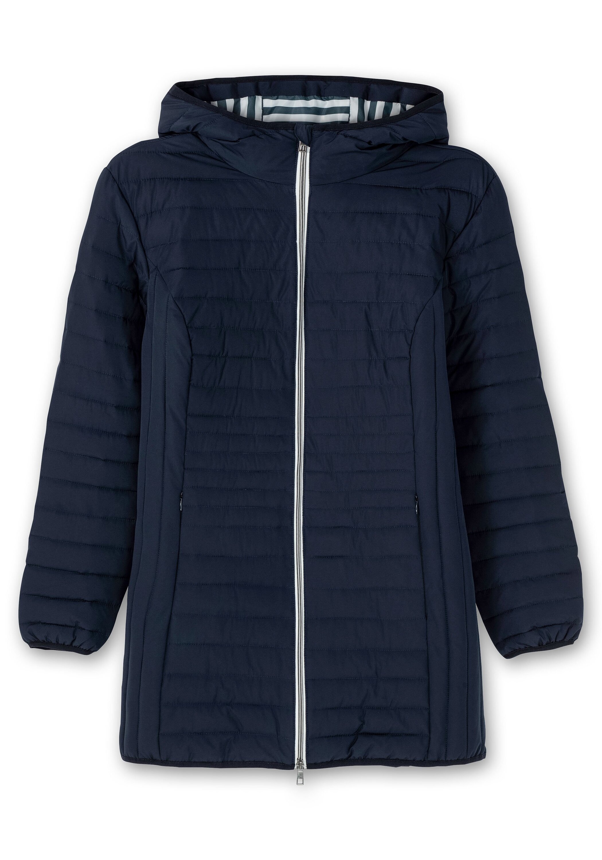 Sheego Steppjacke »Longsteppjacke leicht wattiert, mit Kapuze«, mit Kapuze, leicht wattiert, mit Kapuze