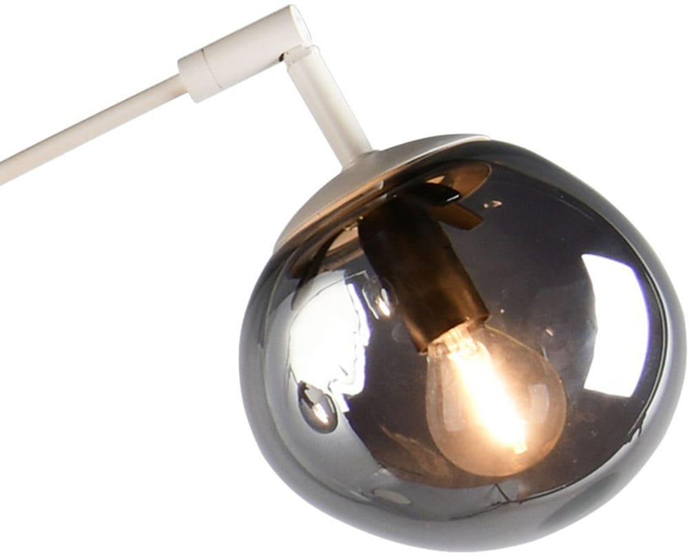 s.Oliver Stehlampe »ANJELLA, Stehleuchte exkl 3x E14 max 10W, in warm grey + smoke Glas«, 3 flammig, Leuchtmittel E14 | Leuchtmittel wechselbar, mit mundgeblasenen Glas Lampenschirmen in rauchgrau, 195 x 65 x 72 cm