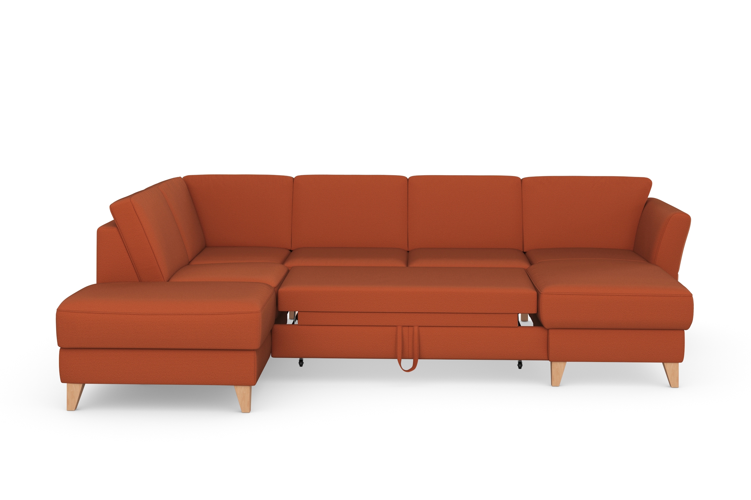 sit&more Wohnlandschaft »Visby U-Form«, wahlweise mit Bettfunktion und Stauraum, frei im Raum stellbar