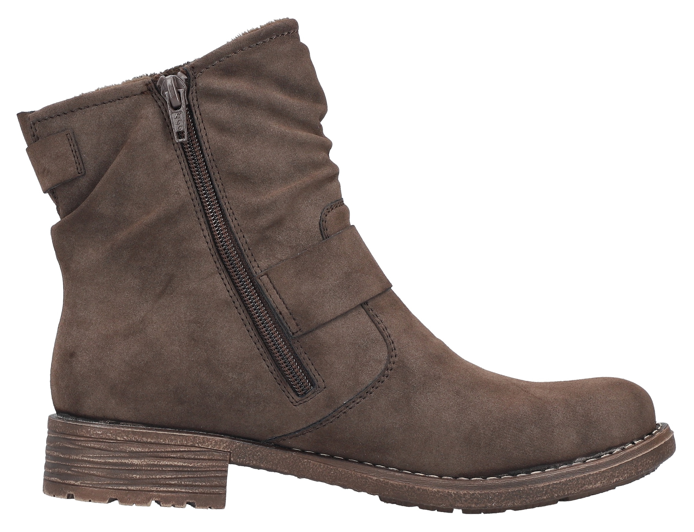 Rieker Stiefelette  Boots, Blockabsatz, slouchy Schaft und Innenreißverschluss