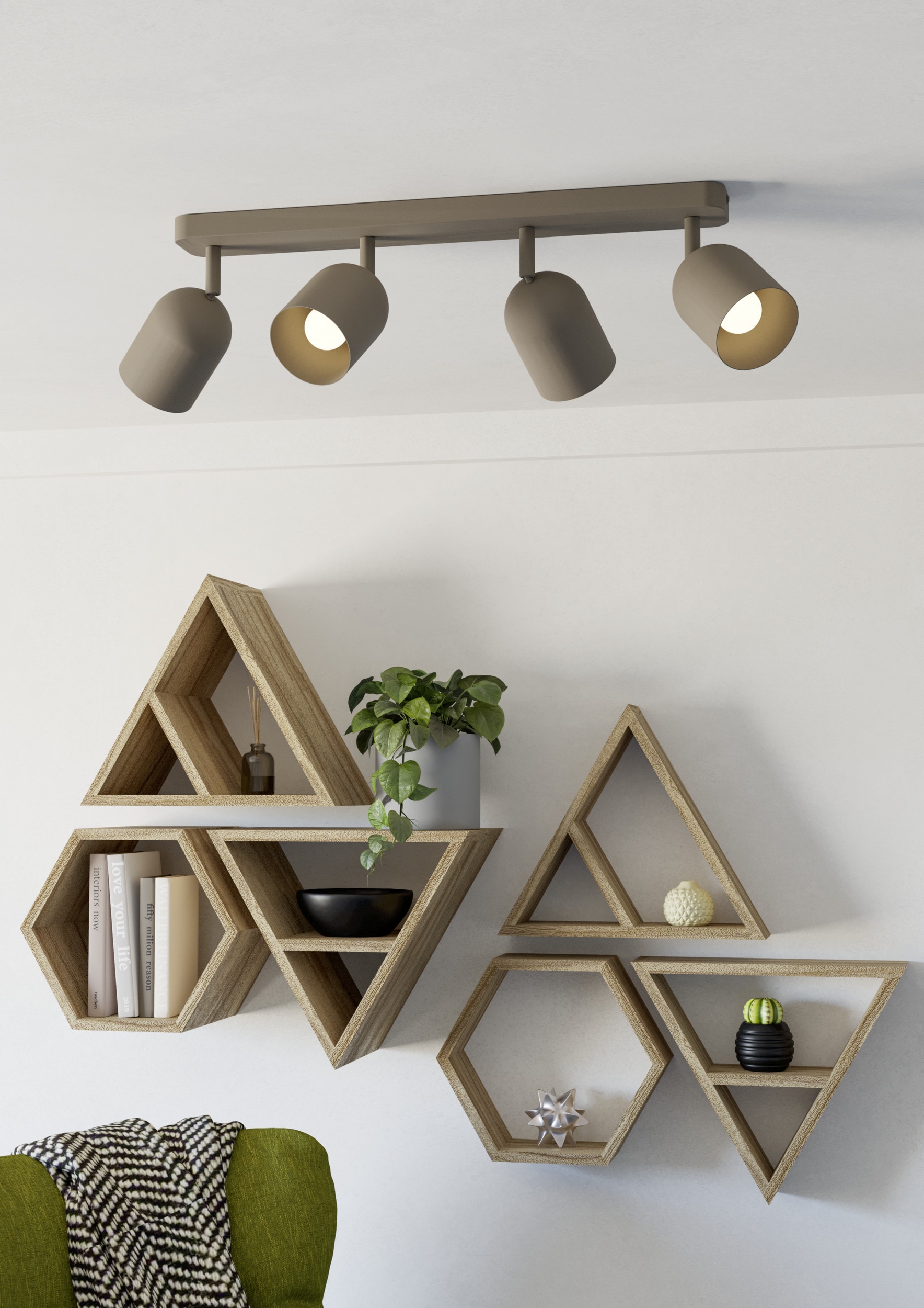 EGLO Deckenleuchte »TILSTON Spotlampe - Stahl - E14 - 4X40W - IP20« E14 1 Stk. Deckenlampe, Deckenstrahler, Strahler, L58 x B8 x H20,5 cm