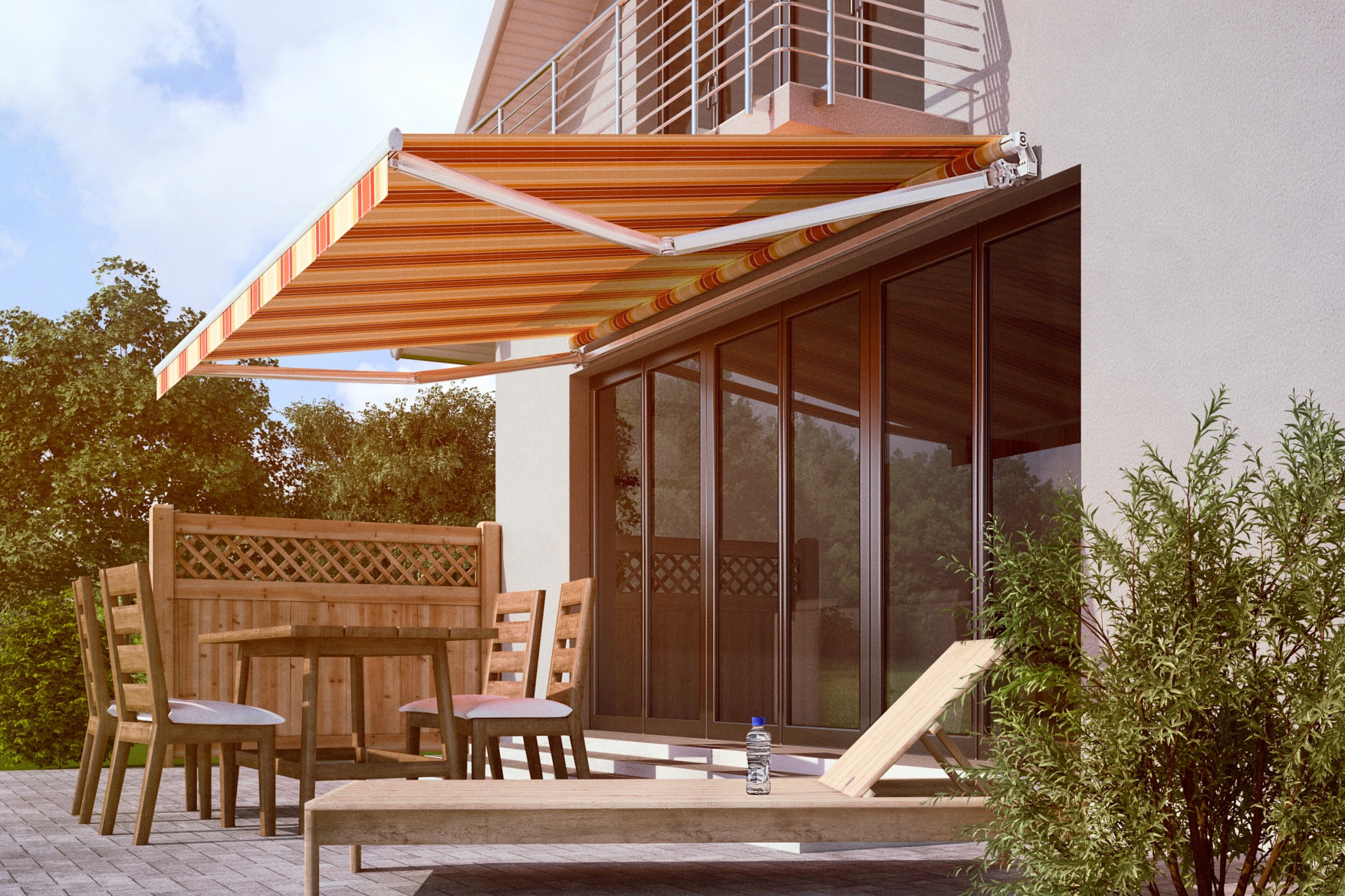 Spettmann Gelenkarmmarkise »STAR« Breite/Ausfall: 450x250 cm in braun, Größe 0