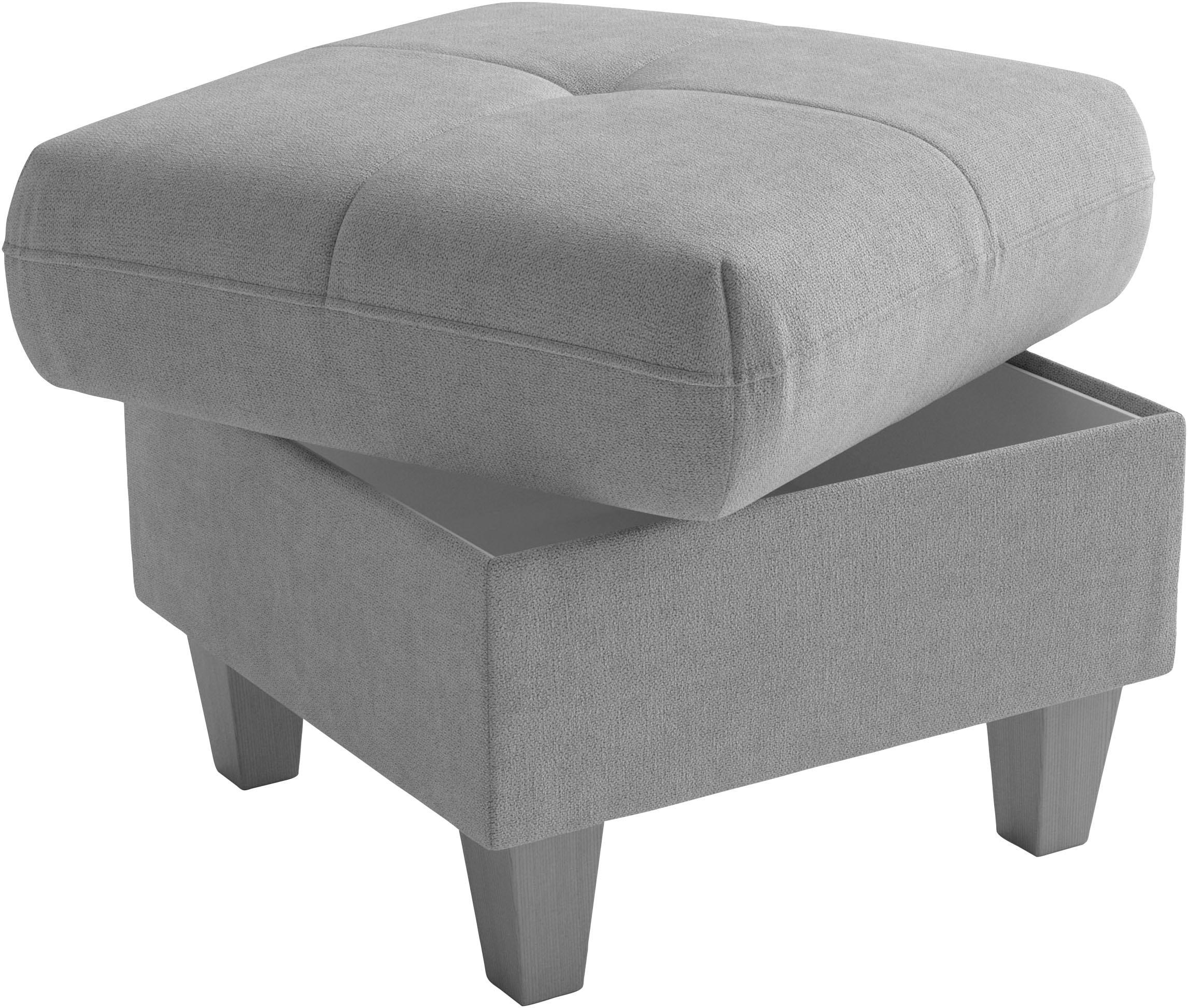 sit&more Polsterhocker »Pamela, B: 58 cm« 1 Stk. tlg. verschiedene Farben und Stoffe,  bis 120 kg belastbar