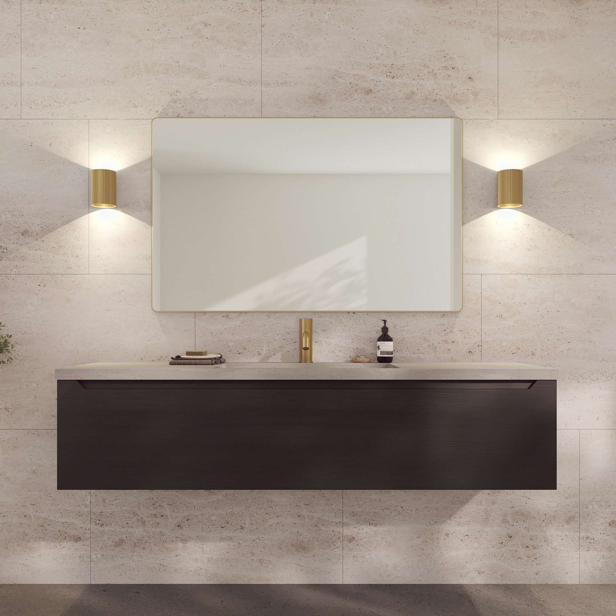 Loevschall Spiegel »Refine Wandspiegel rechteckig – eleganter Designspiegel mit edlem« Rahmen in vielen Größen & Farben für Bad, Flur & Schlafzimmer